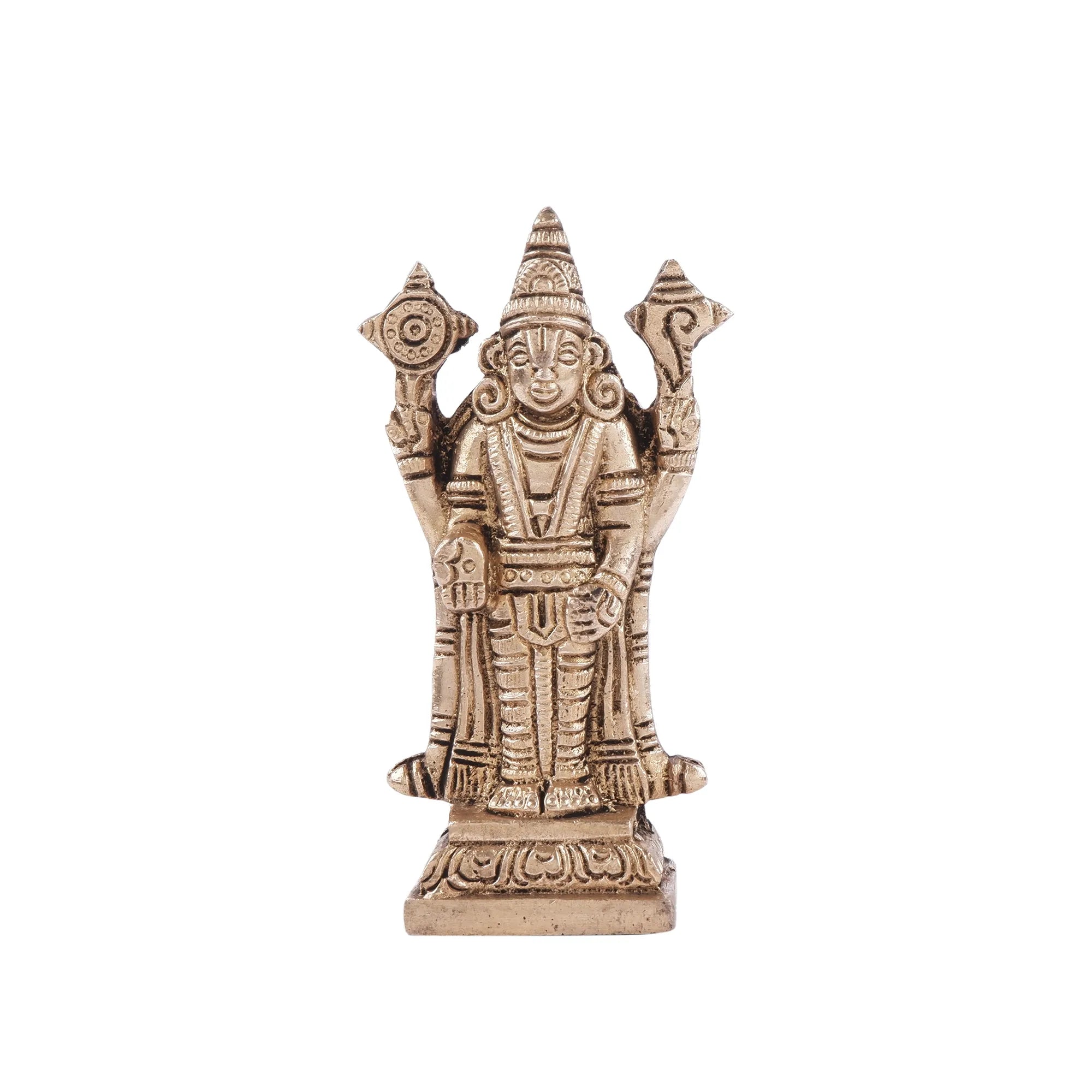 Brass Tirupati Balaji Idol (3.9 Inch)