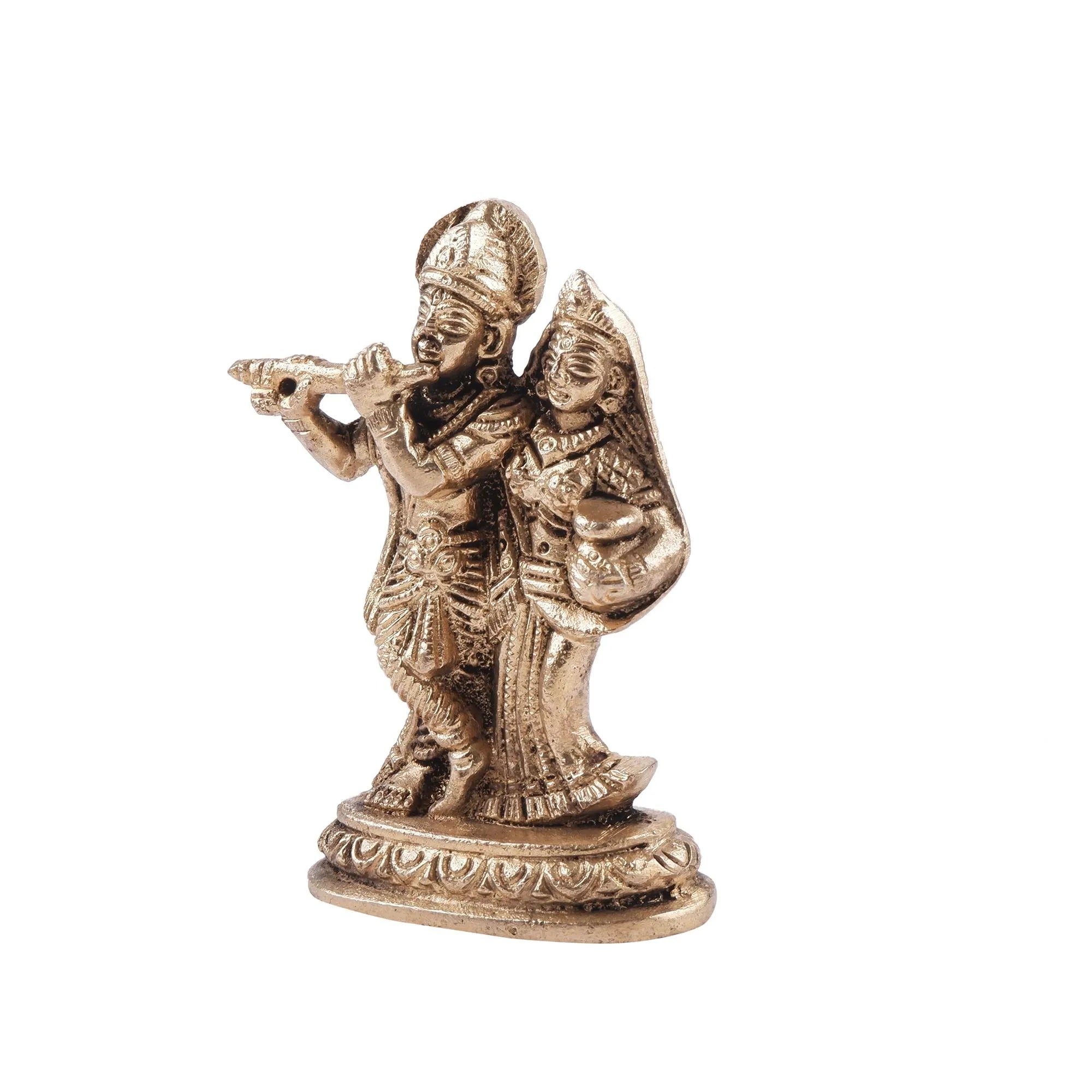 Brass Radha Krishna Idol(3.5 Inch)