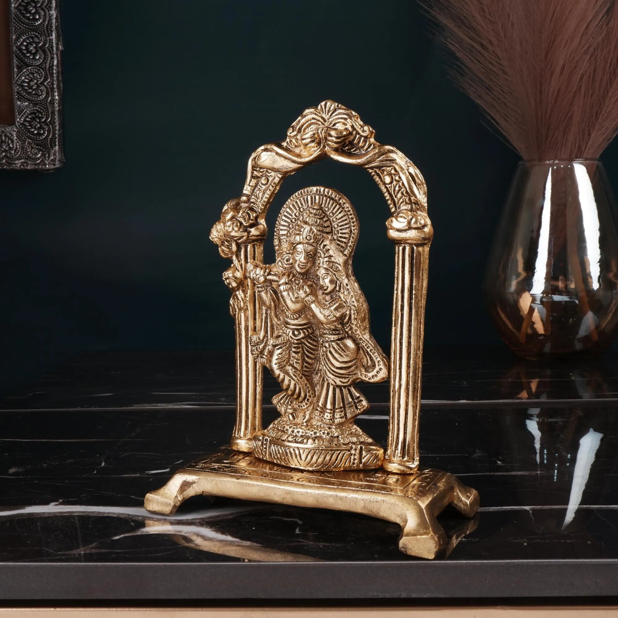 Golden Colour Radha Krishna (7.0 Inch)