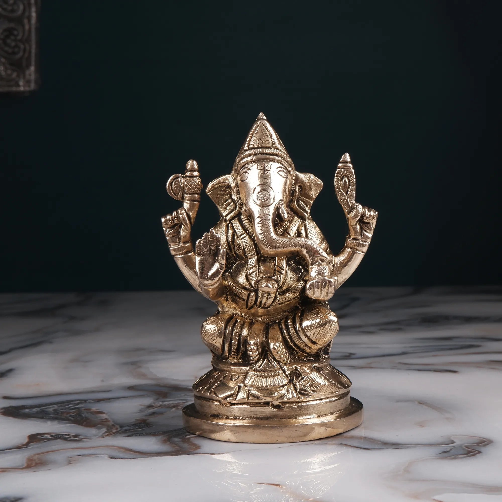 Brass Ganesh Idol (4.3 Inch)