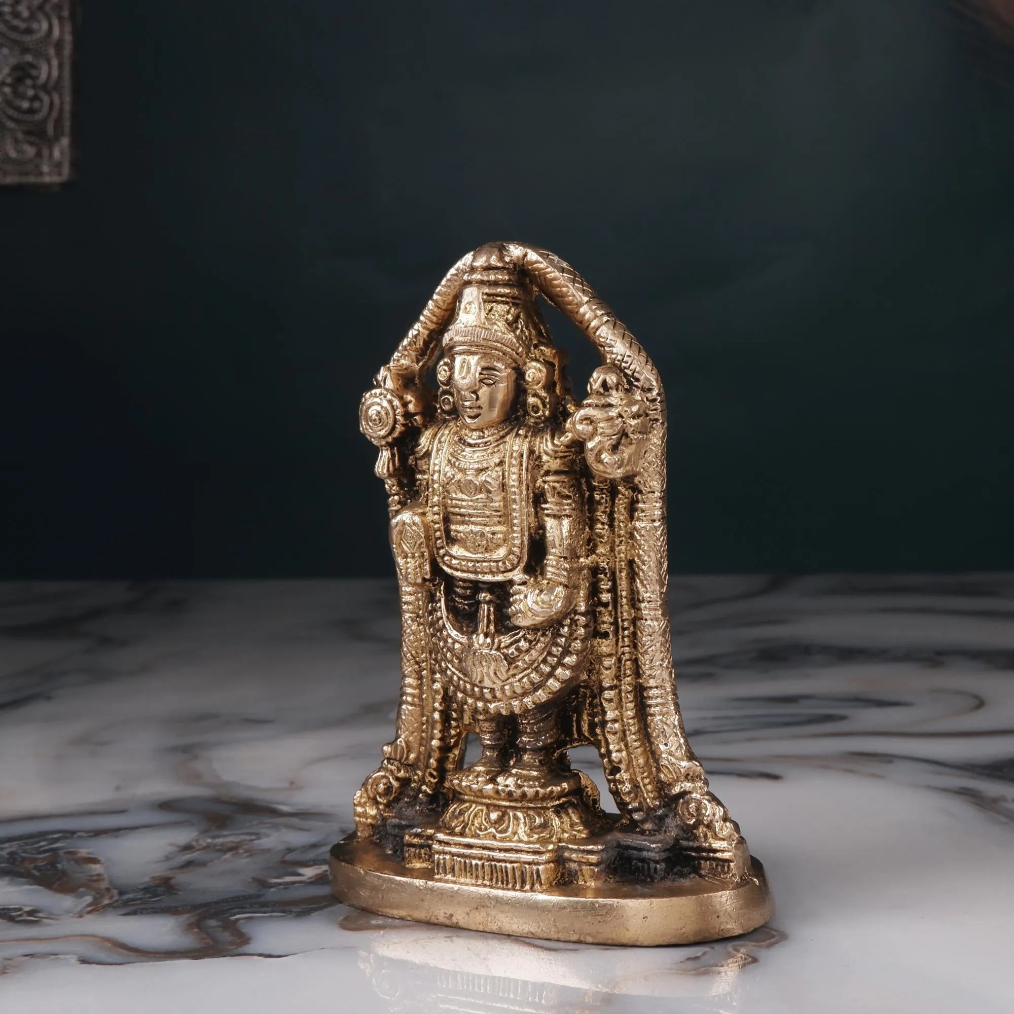 Brass Tirupati Balaji Idol (4.7 Inch)