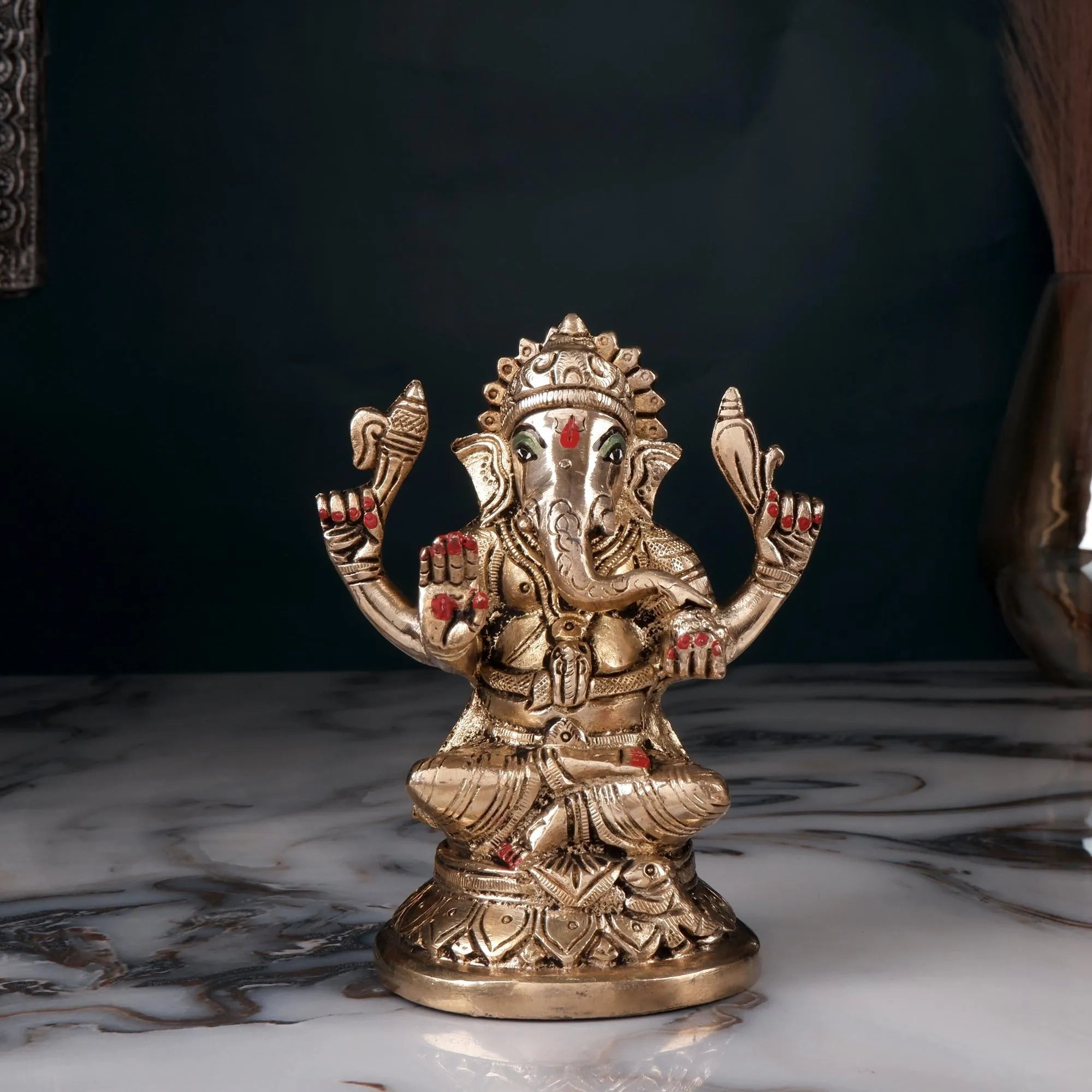 Brass Ganesh Idol (5.5 Inch)