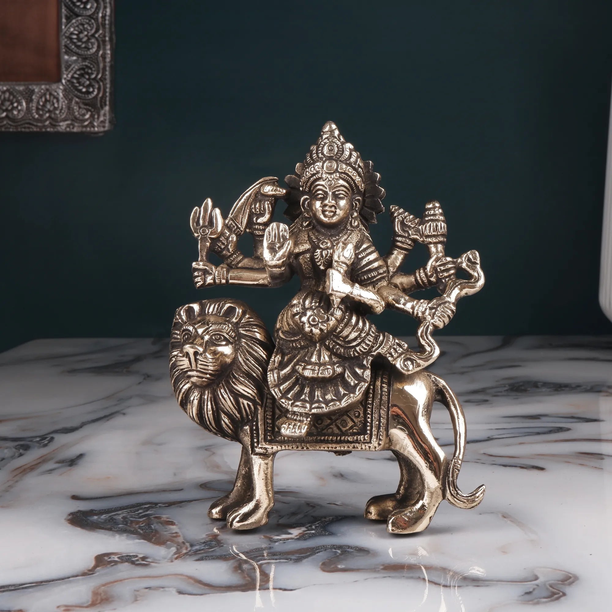 Brass Durga Idol (5.9 Inch)