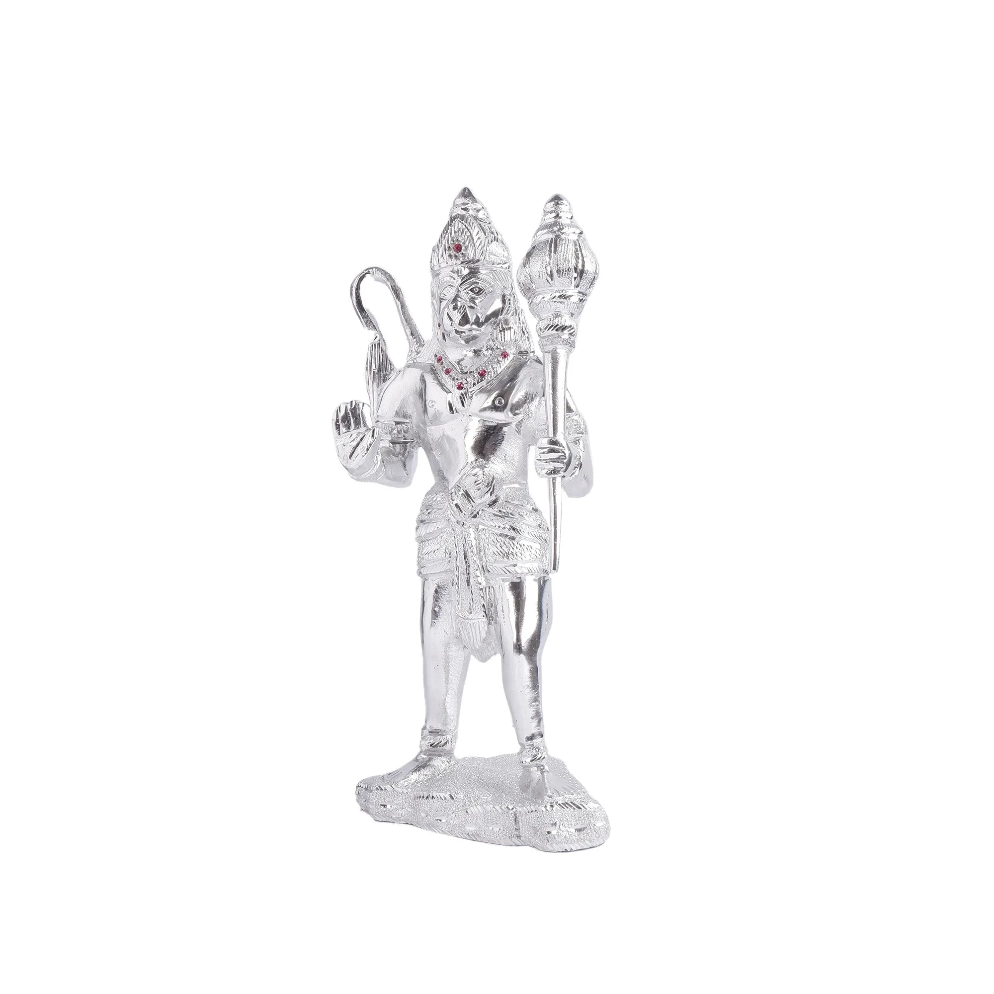 White Metal Hanuman Idol (12.9 Inch)