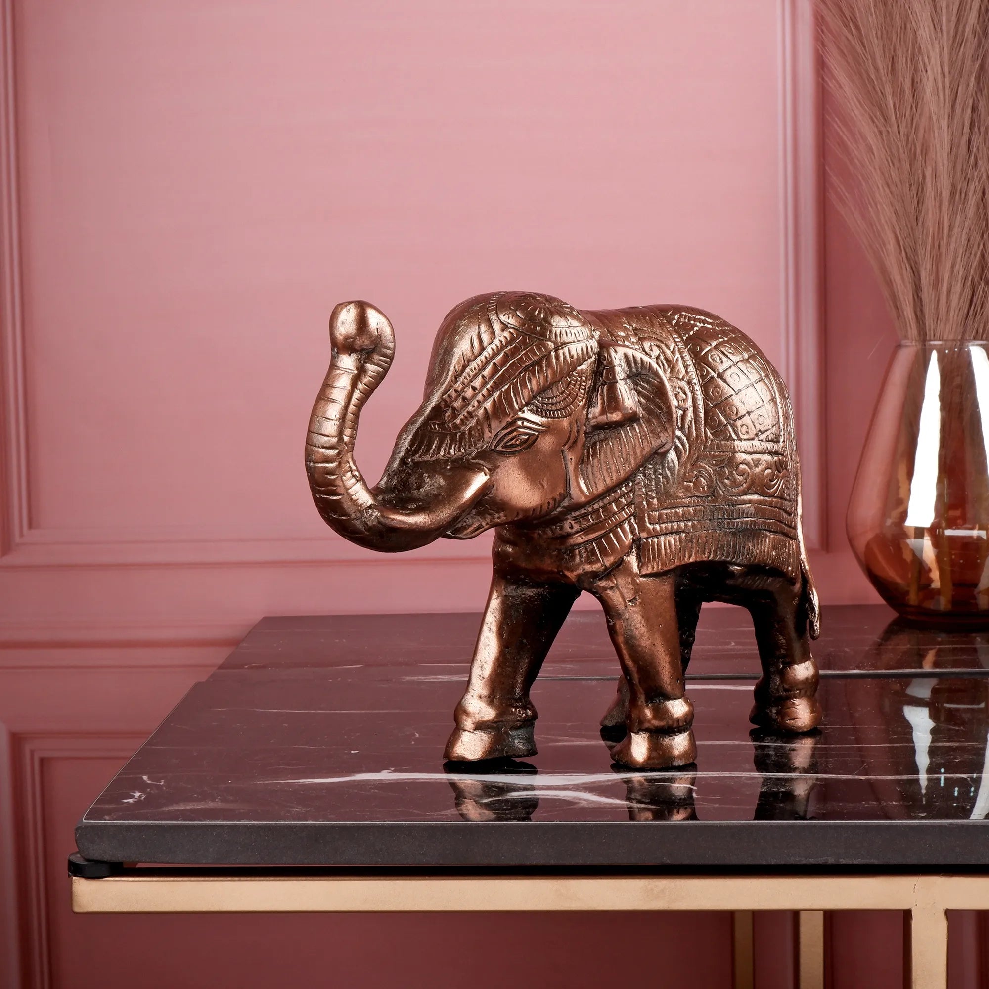 Gun Metal Elephant(Haathi) Copper Colour (6.6 Inch)