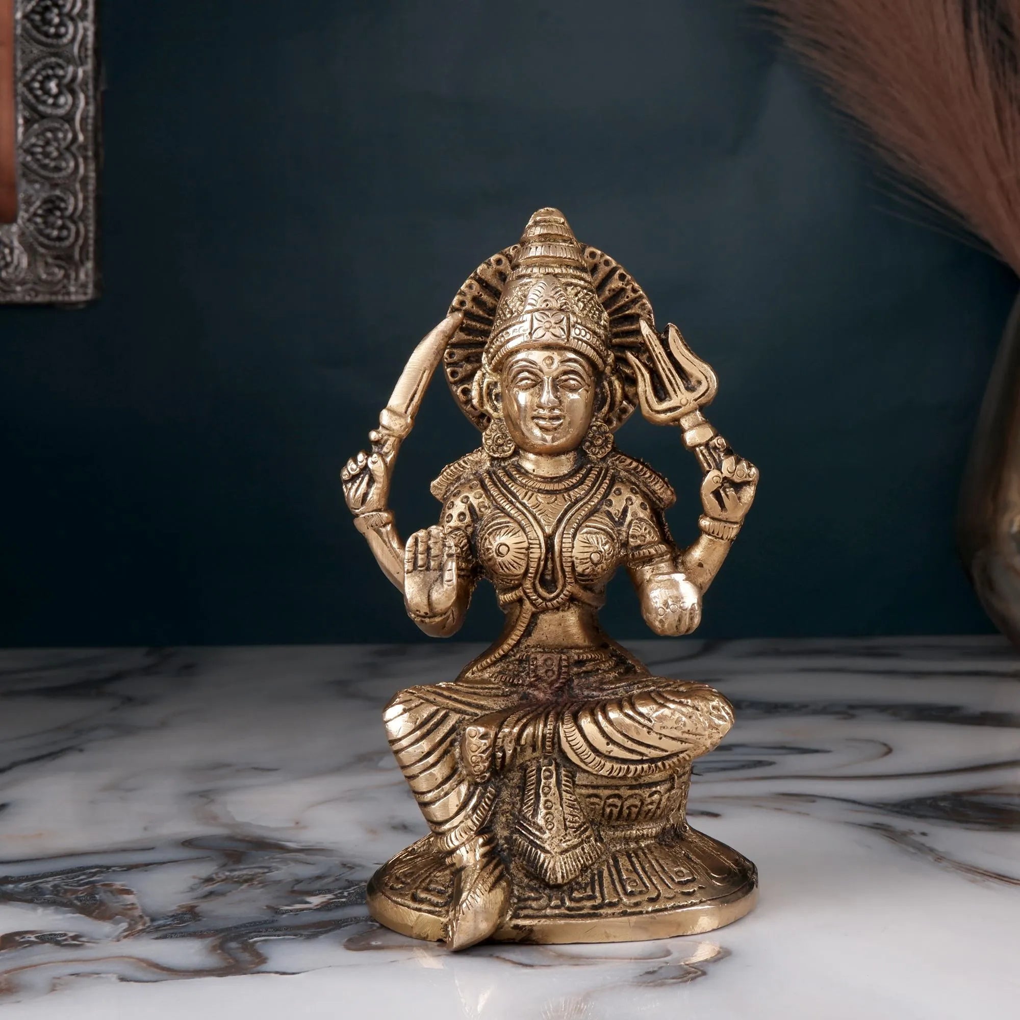 Brass Maa Santoshi Idol (5.9 Inch)