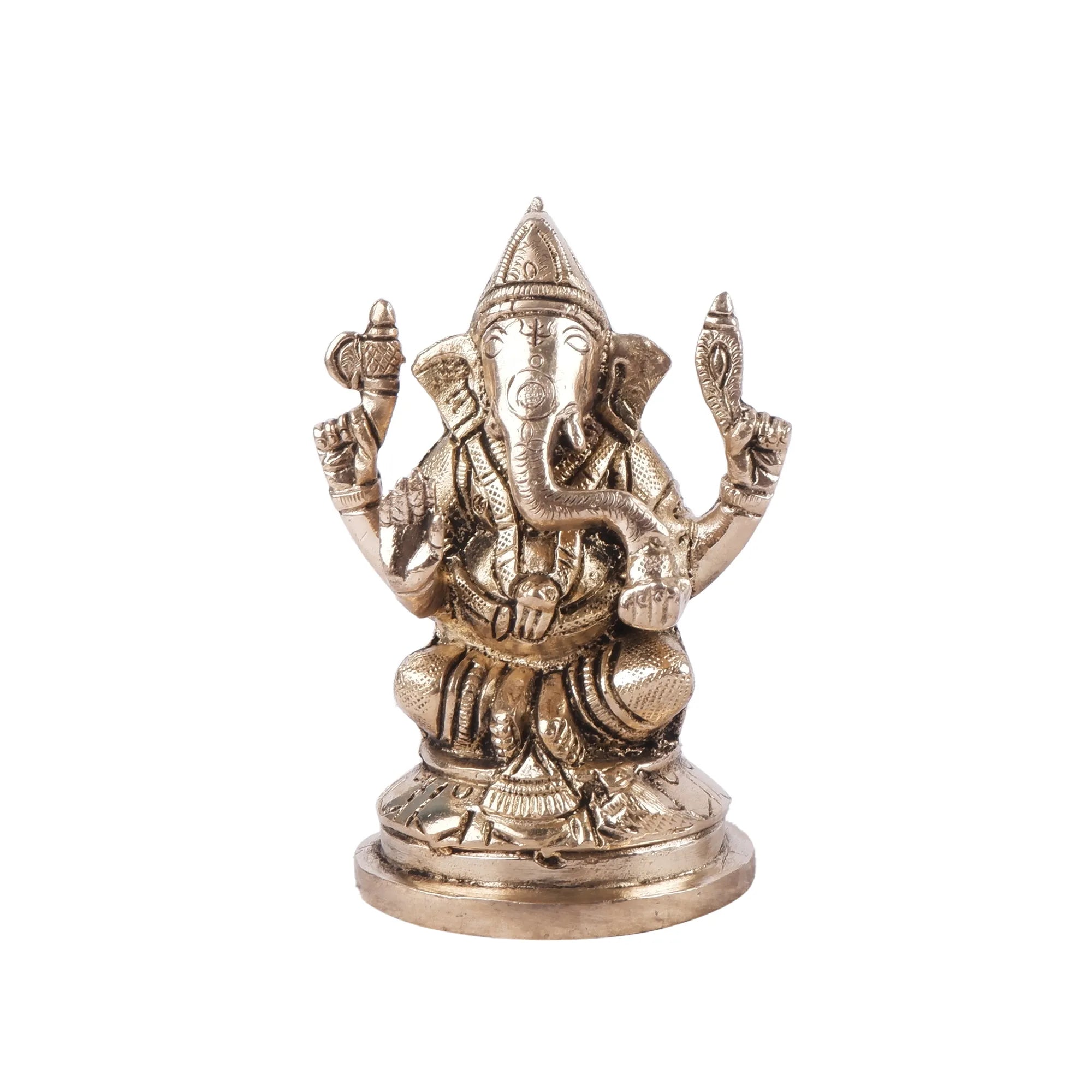 Brass Ganesh Idol (4.3 Inch)