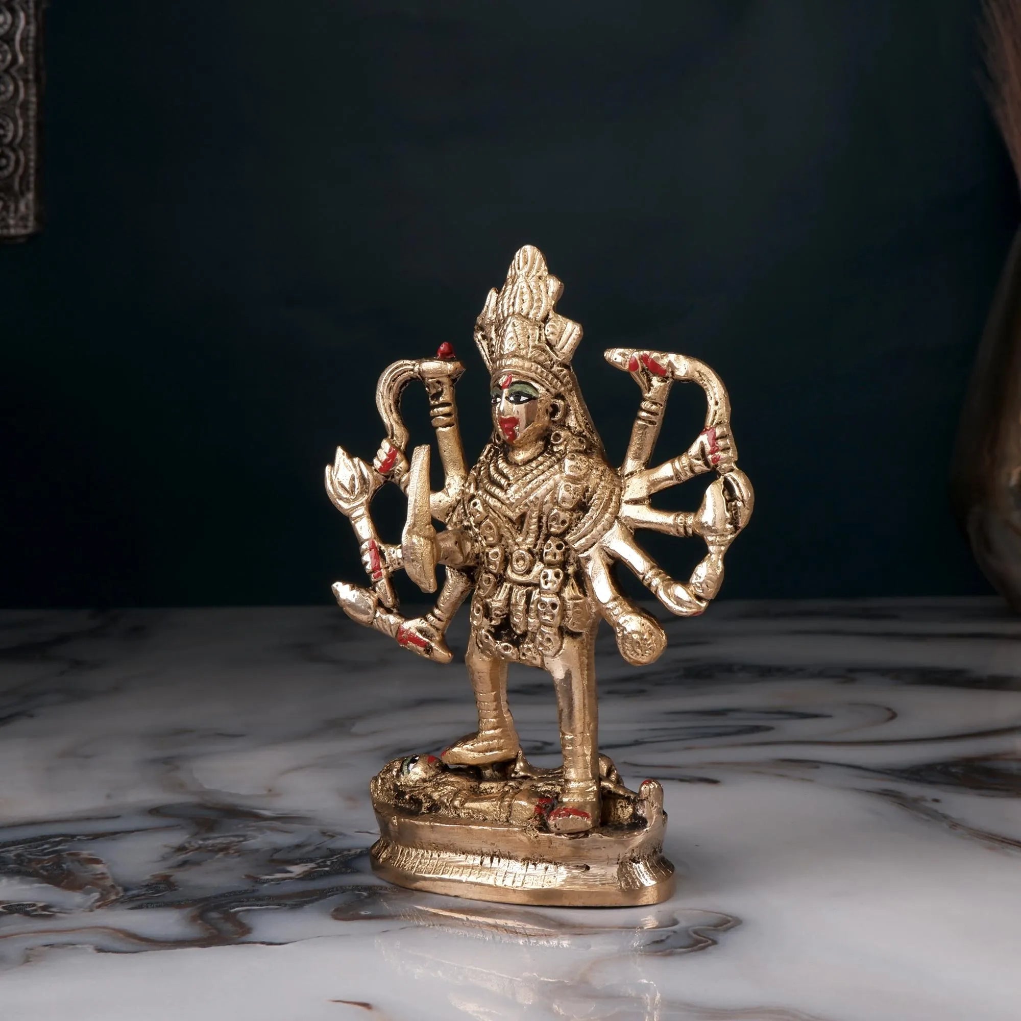 Brass Kali Idol(5.5 Inch)