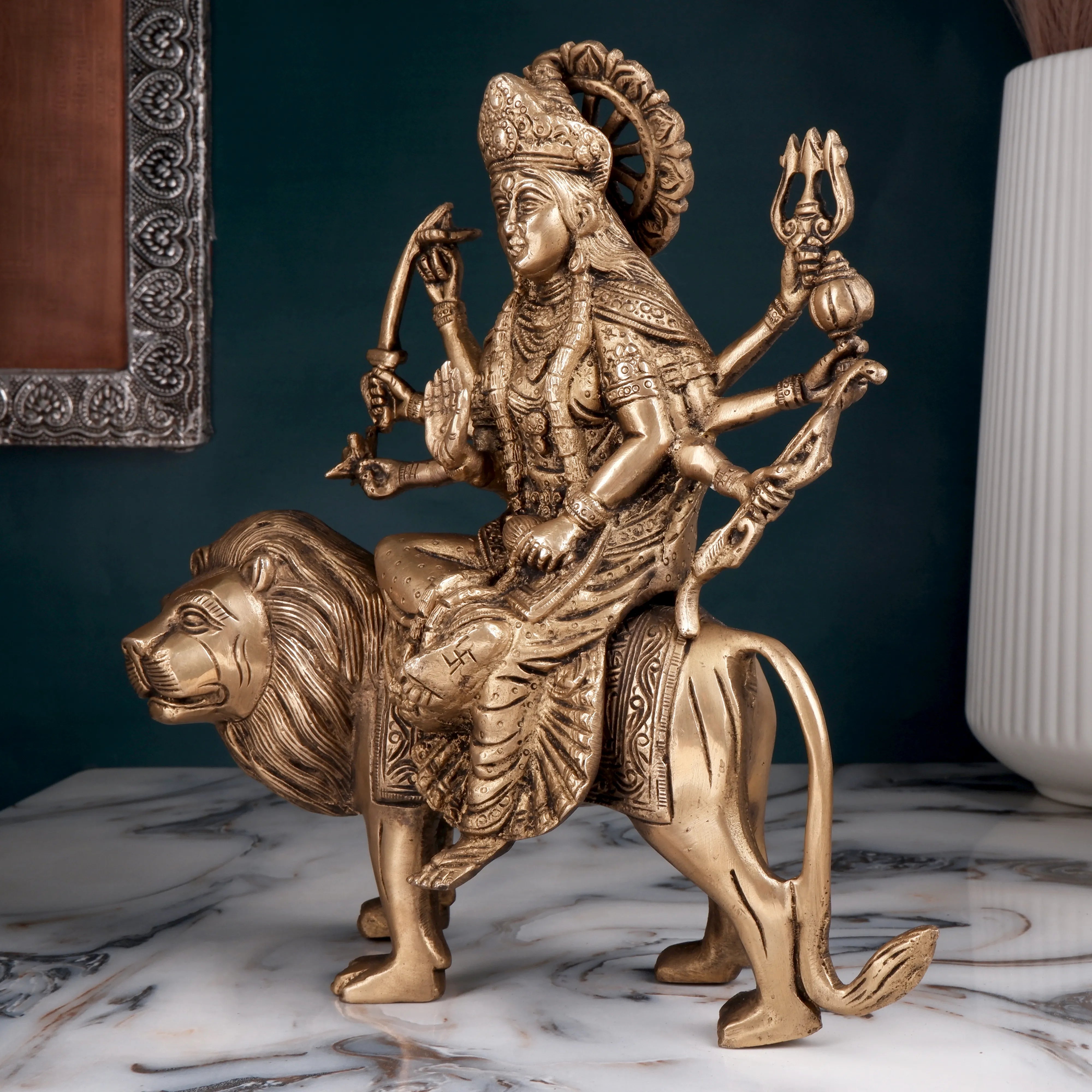 Brass Durga Idol (10.6 Inch)