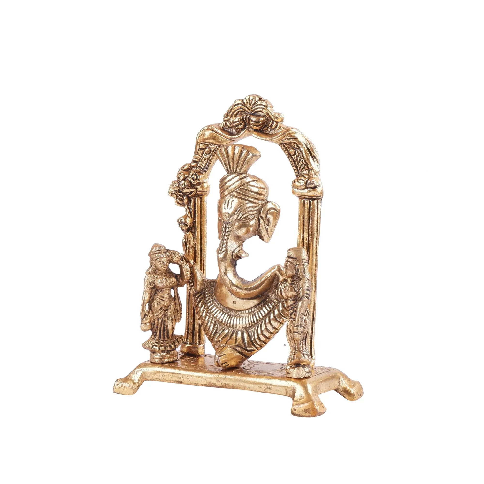 German Silver Ganesh Ji Idol (7.8 Inch)