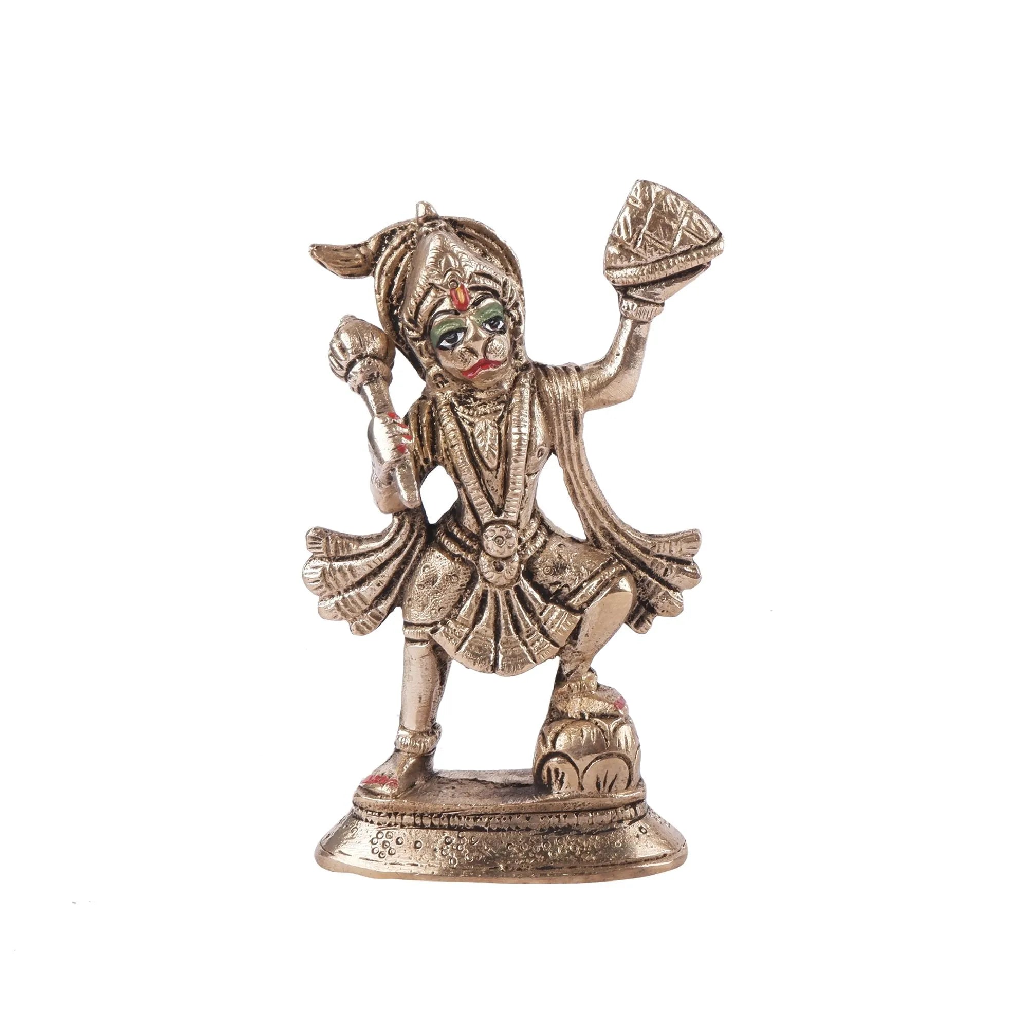 Brass Hanuman Idol (5.5 Inch)