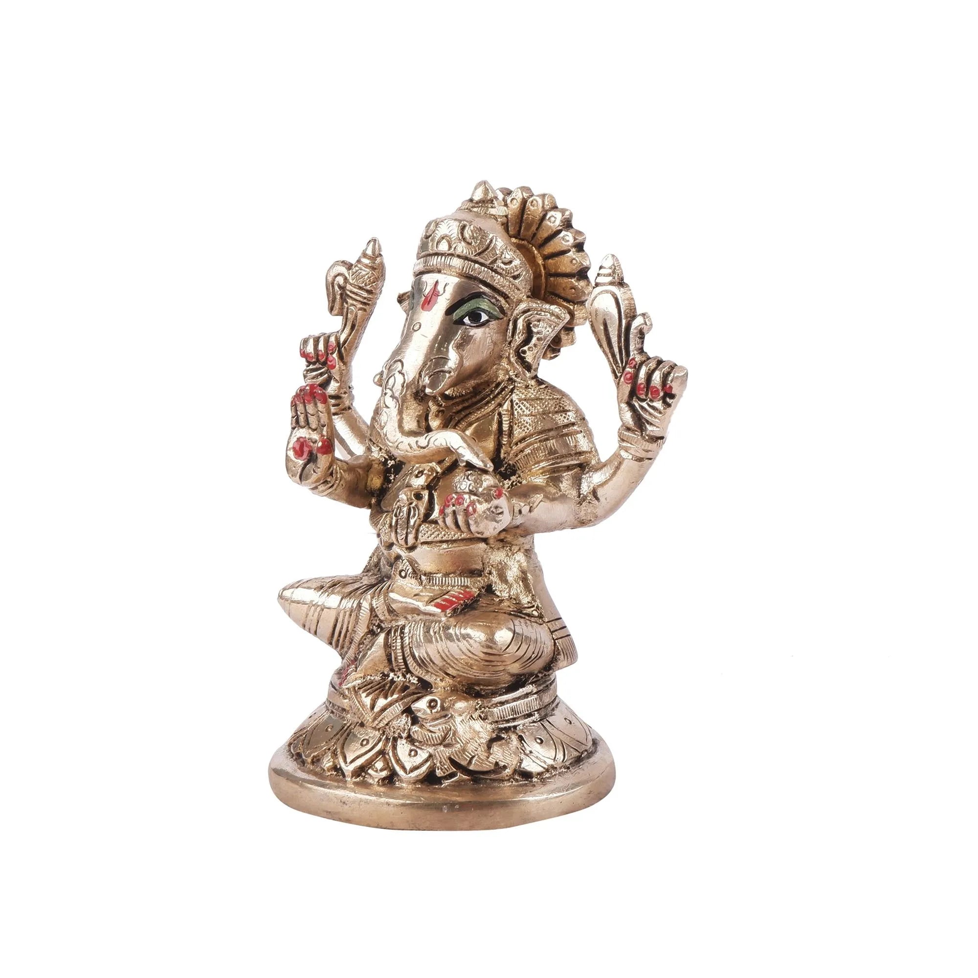 Brass Ganesh Idol (5.5 Inch)