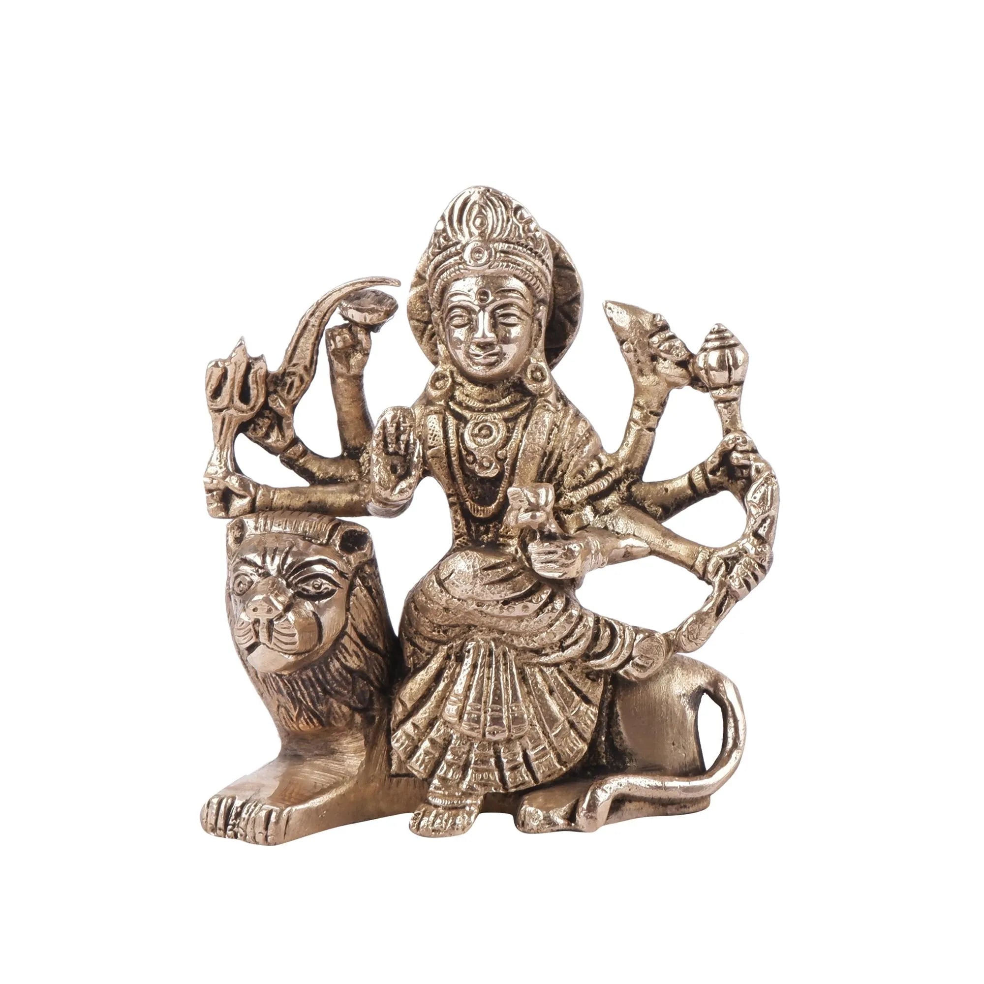 Brass Maa Durga Idol(3.9 Inch)