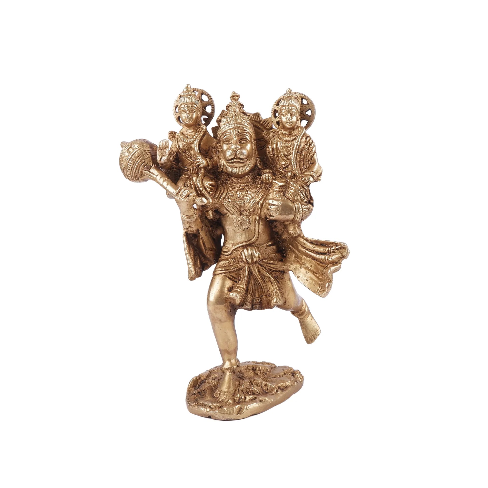 Brass Hanuman Idol (7.8 Inch)