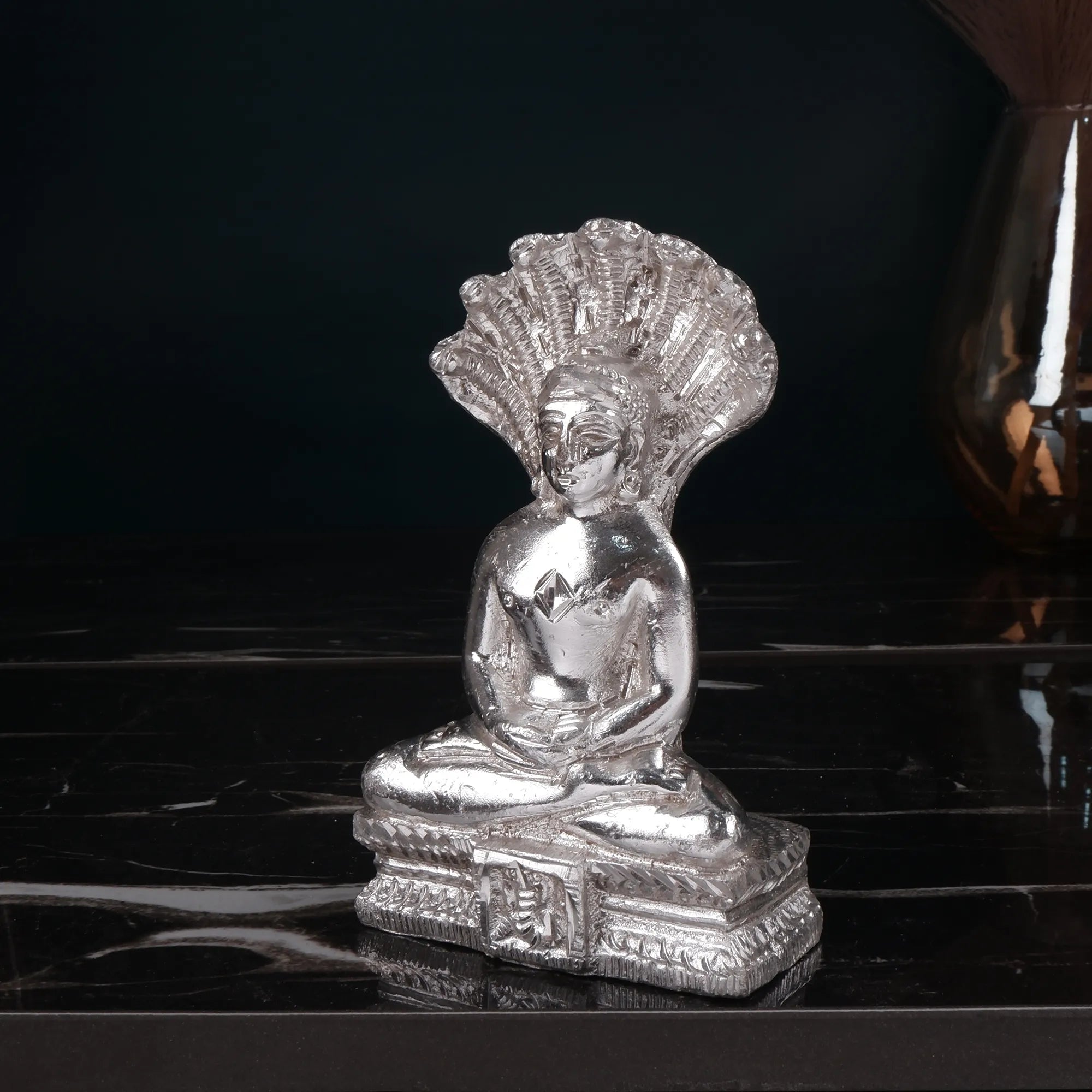 White Metal Parasnath Idol (4.7 Inch)