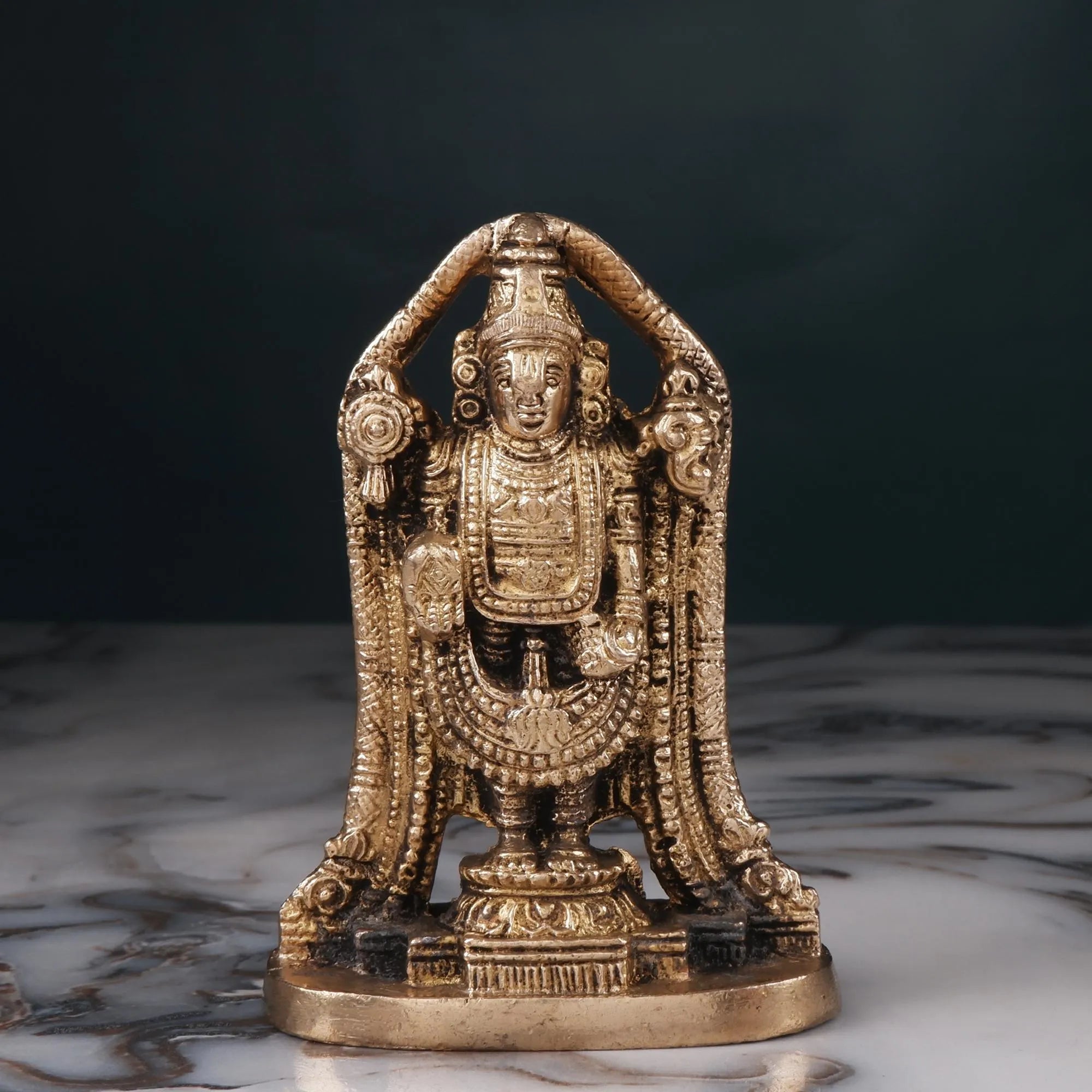 Brass Tirupati Balaji Idol (4.7 Inch)