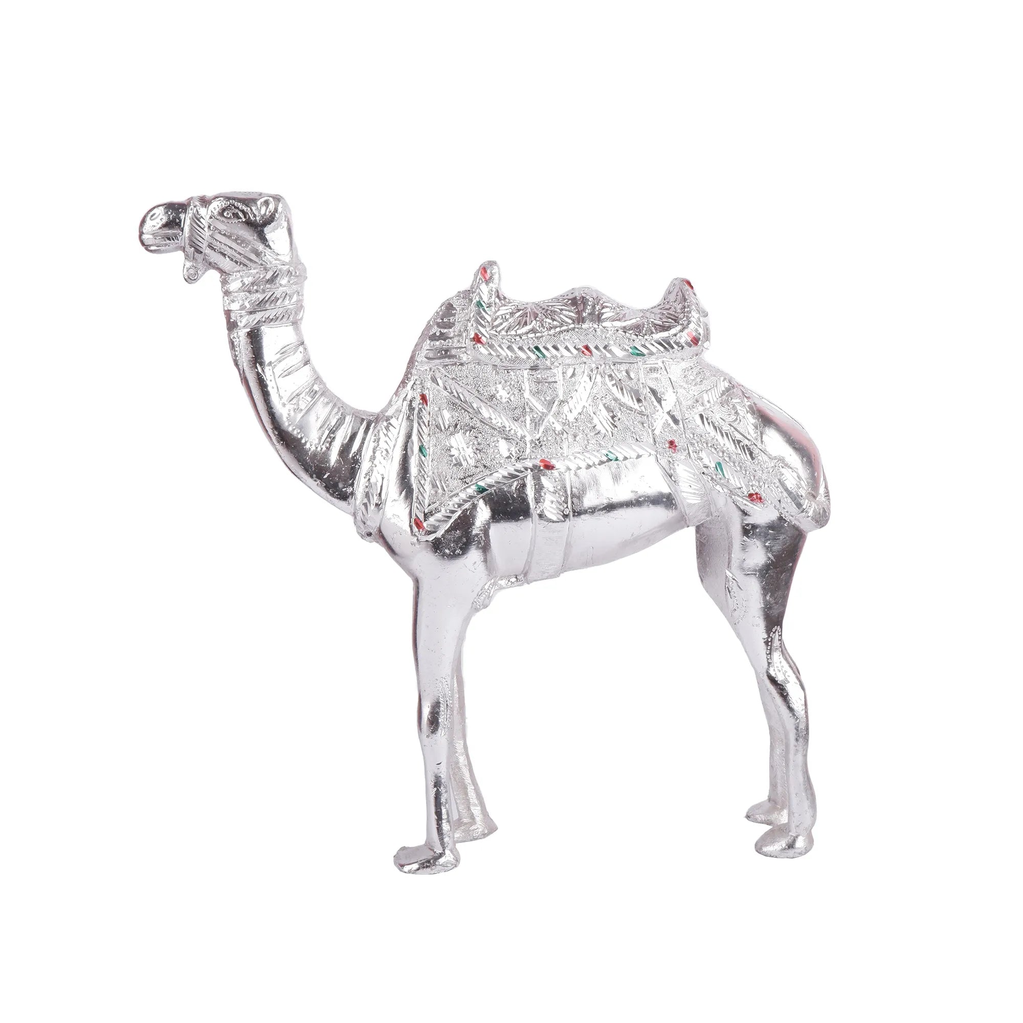 White Metal Camel Set (11.8 Inch)