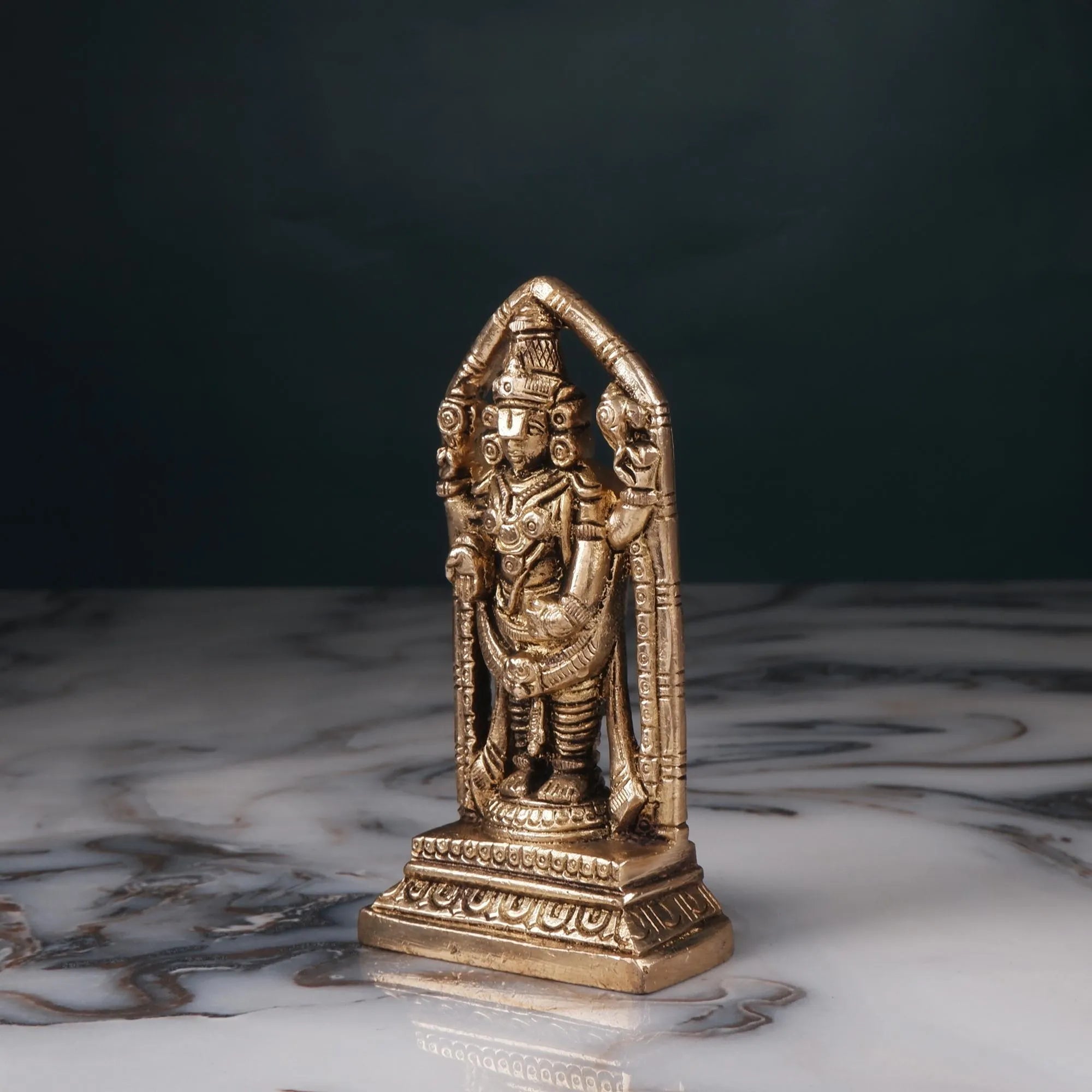 Brass Tirupati Balaji Idol(4.3 Inch)