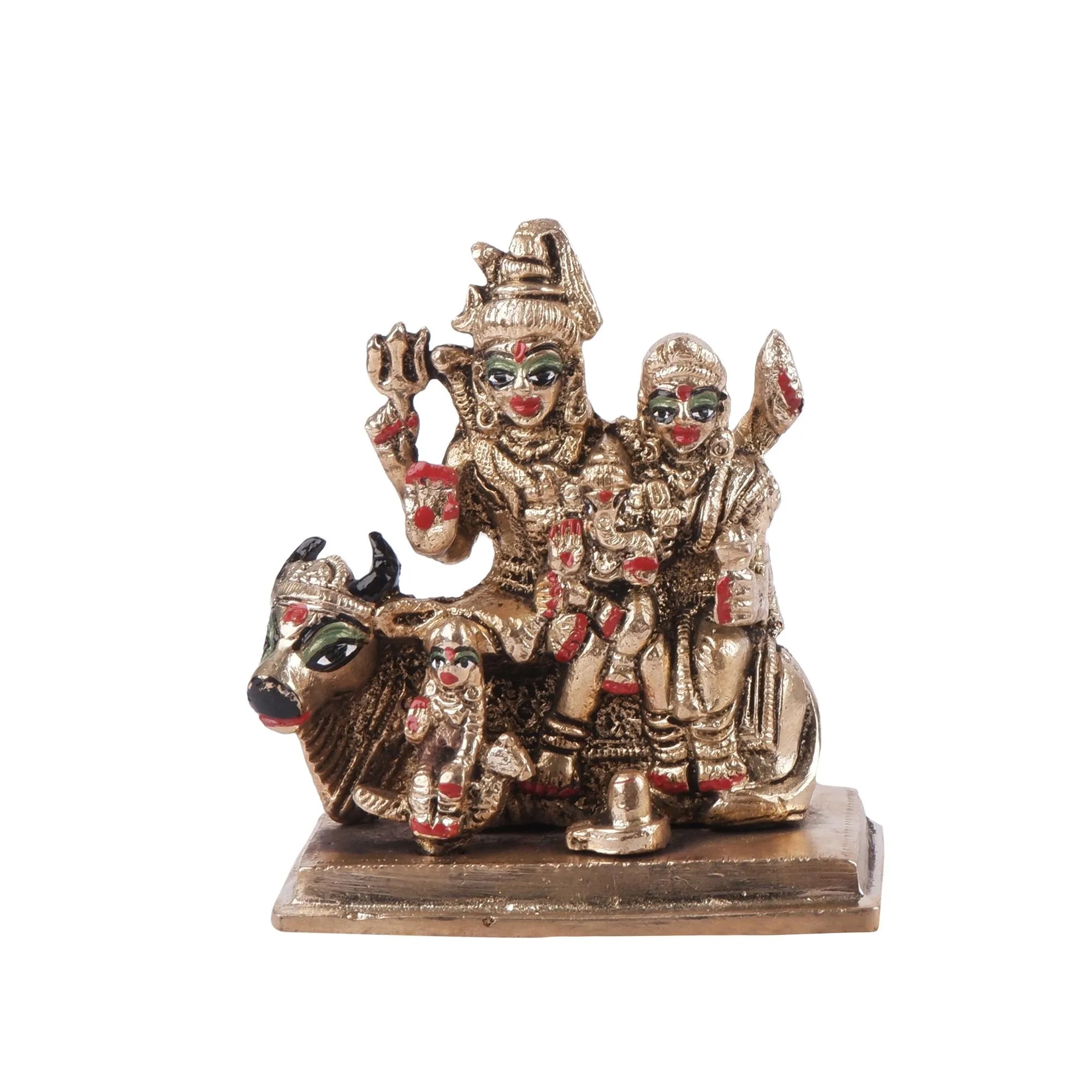 Brass Shiv Pariwar Idol(4.3 Inch)