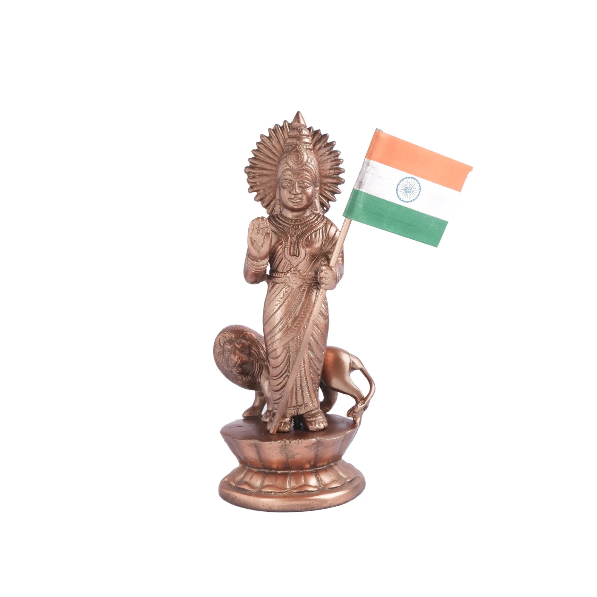 Gun Metal Bharat Mata Idol (11.4 Inch)