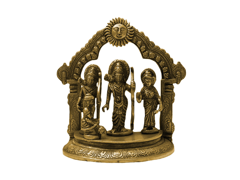 Brass Ram Darbar God Idol (7.4 Inch)