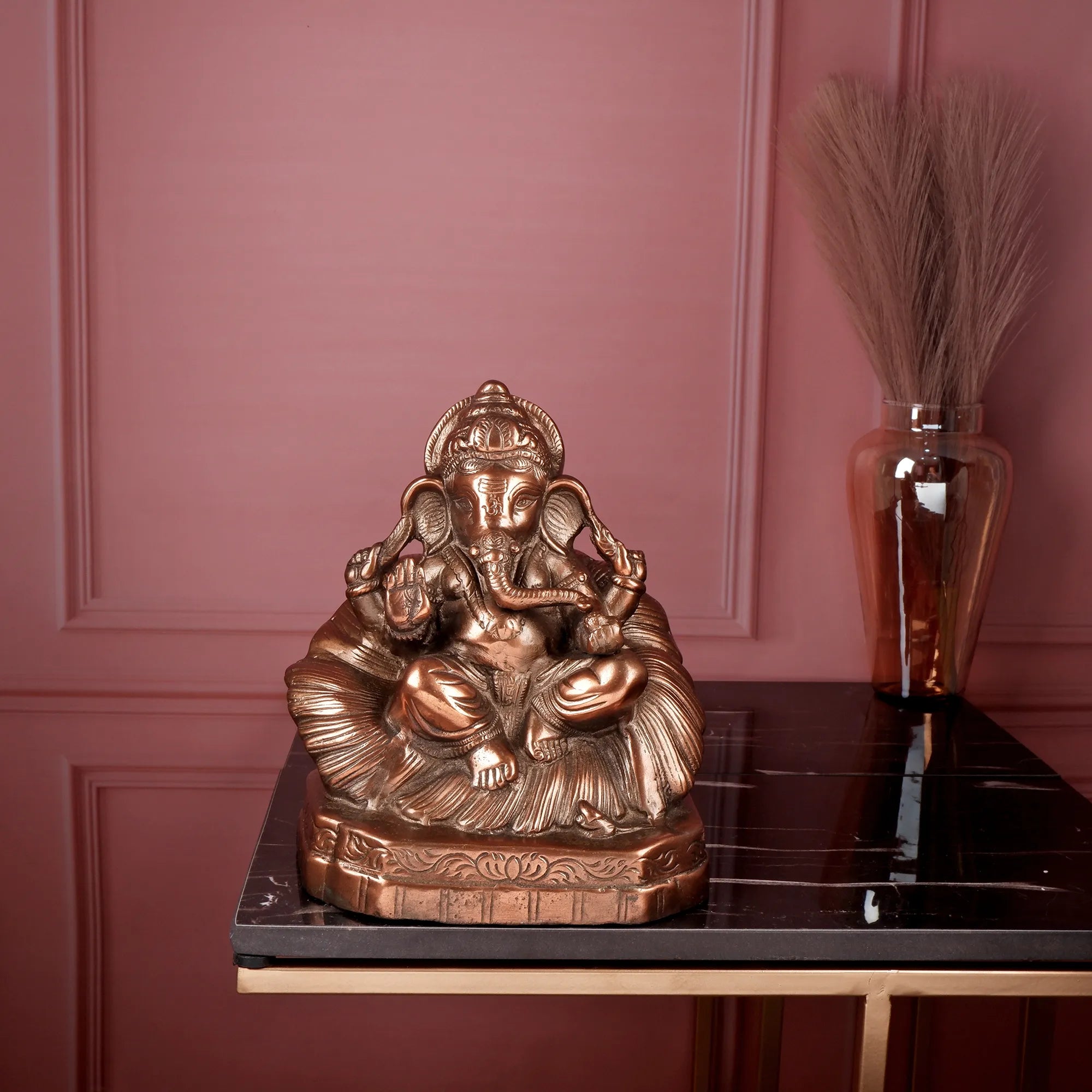 Gun Metal Ganesh Idol (10.6 Inch)