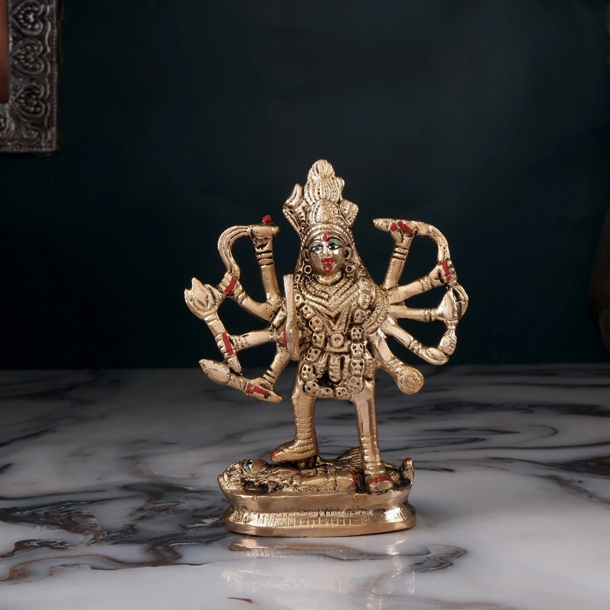 Brass Kali Idol(5.5 Inch)