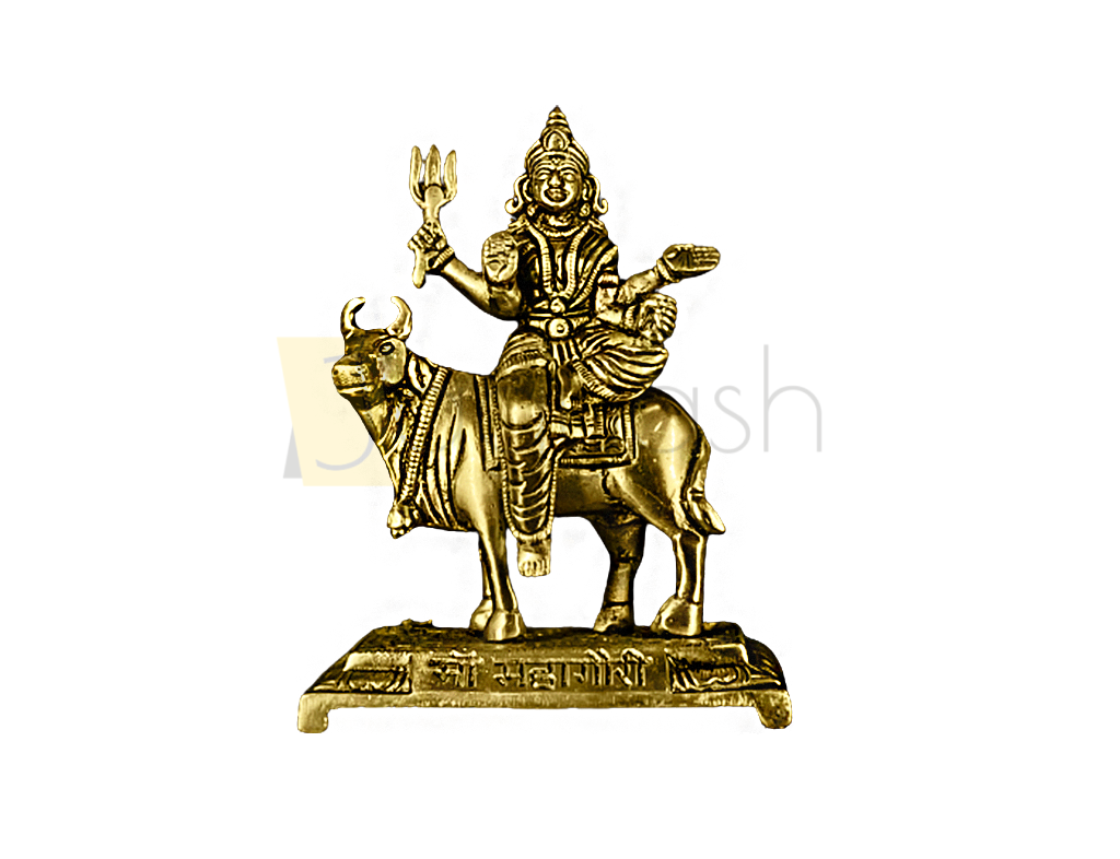 Brass Maa Mahagauri Idol (6.2 Inch)