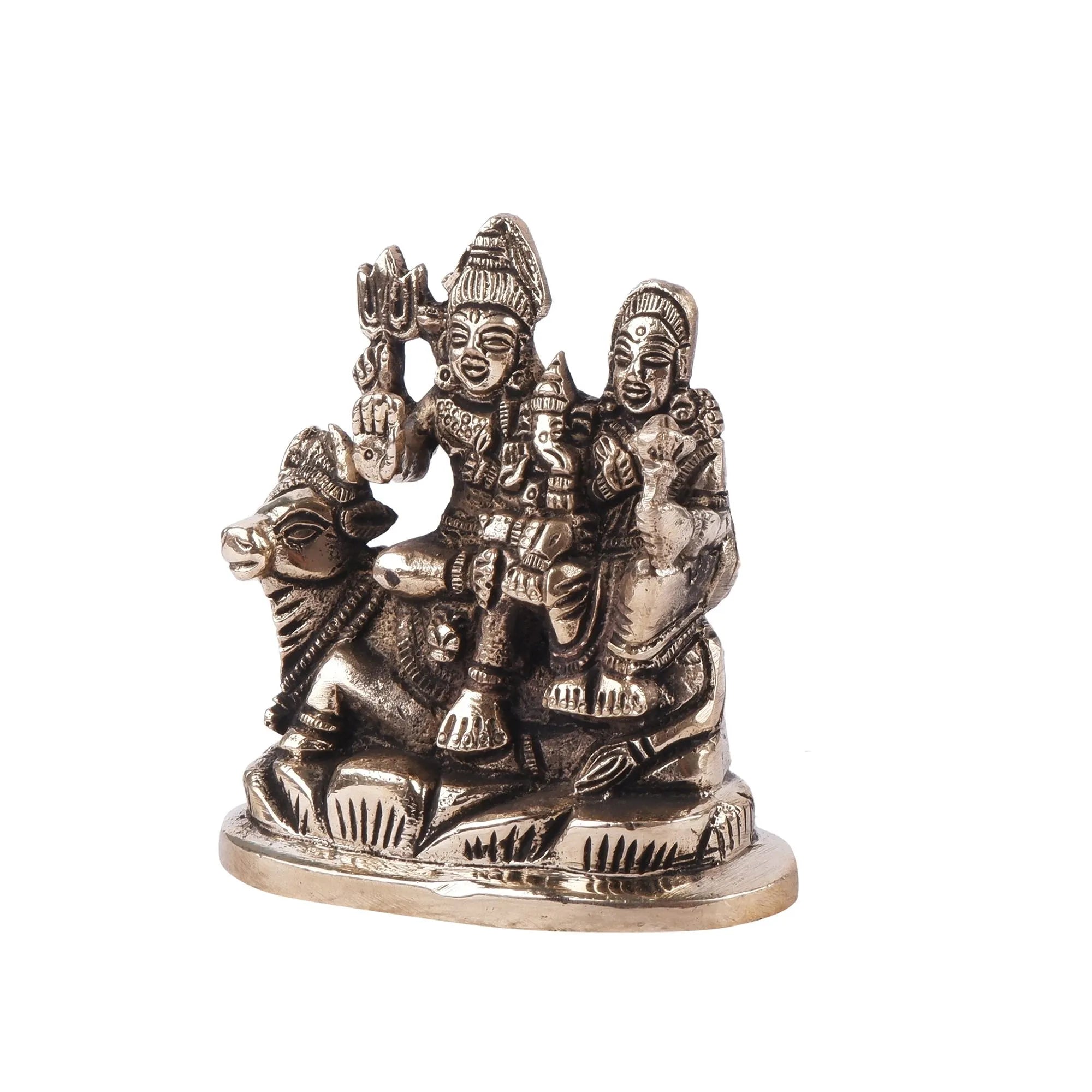 Brass Shiv Pariwar Idol (4.3 Inch)