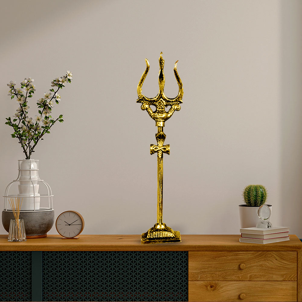 Trishul | Brass | Yellow Colour (16.9 Inch)