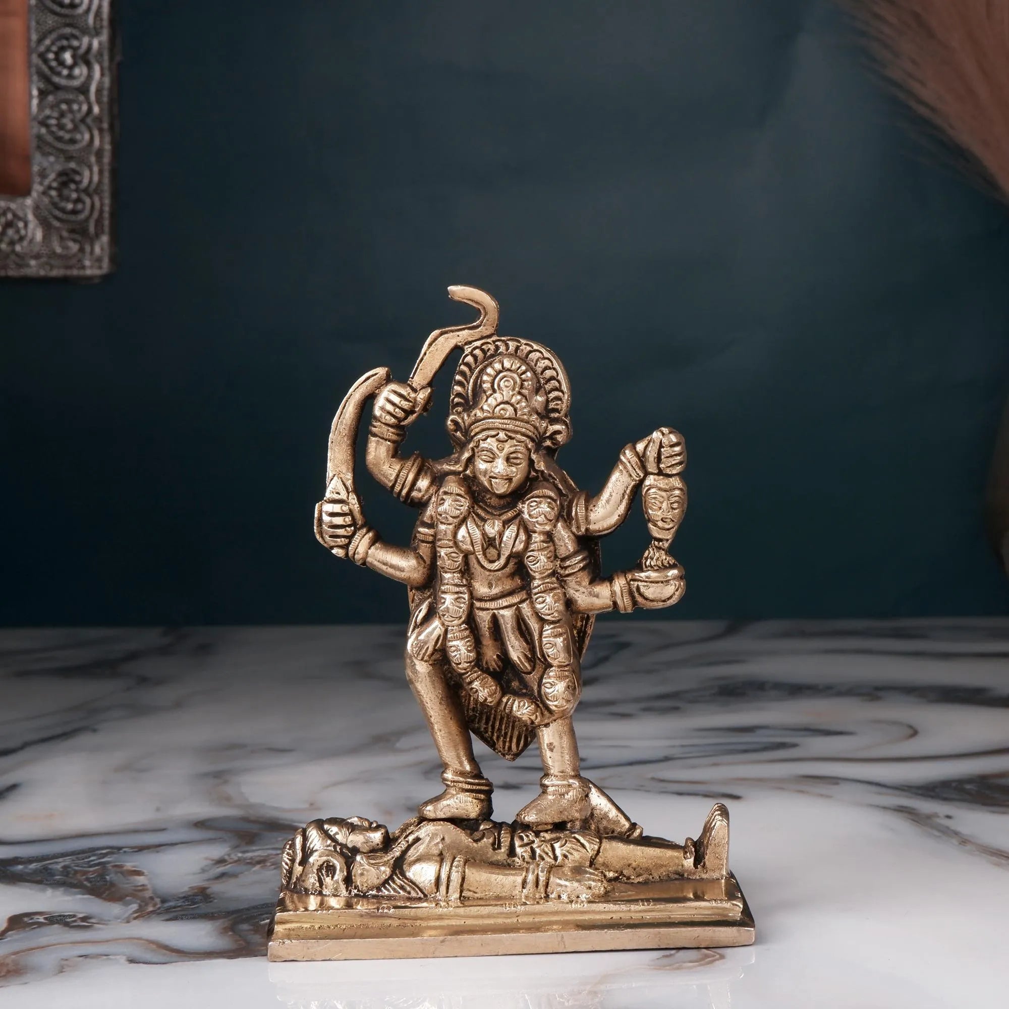 Brass Maa Kali Idol (5.5 Inch)