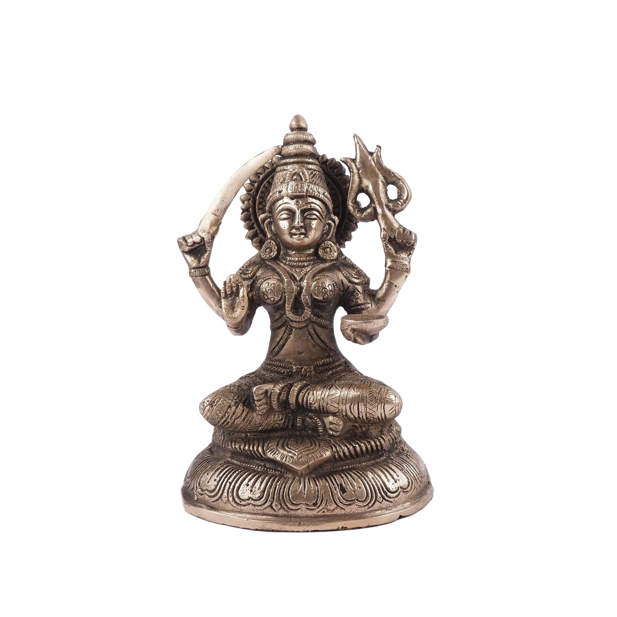 Brass Santoshi Maa Idol (7.8 Inch)