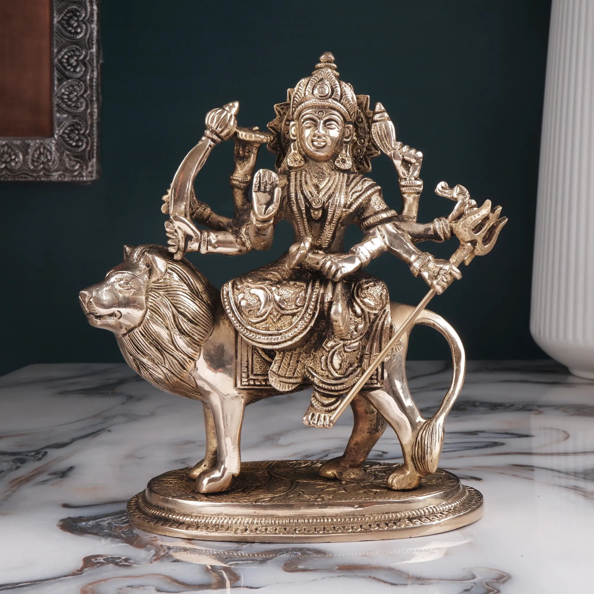 Brass Durga Idol (7.8 Inch)