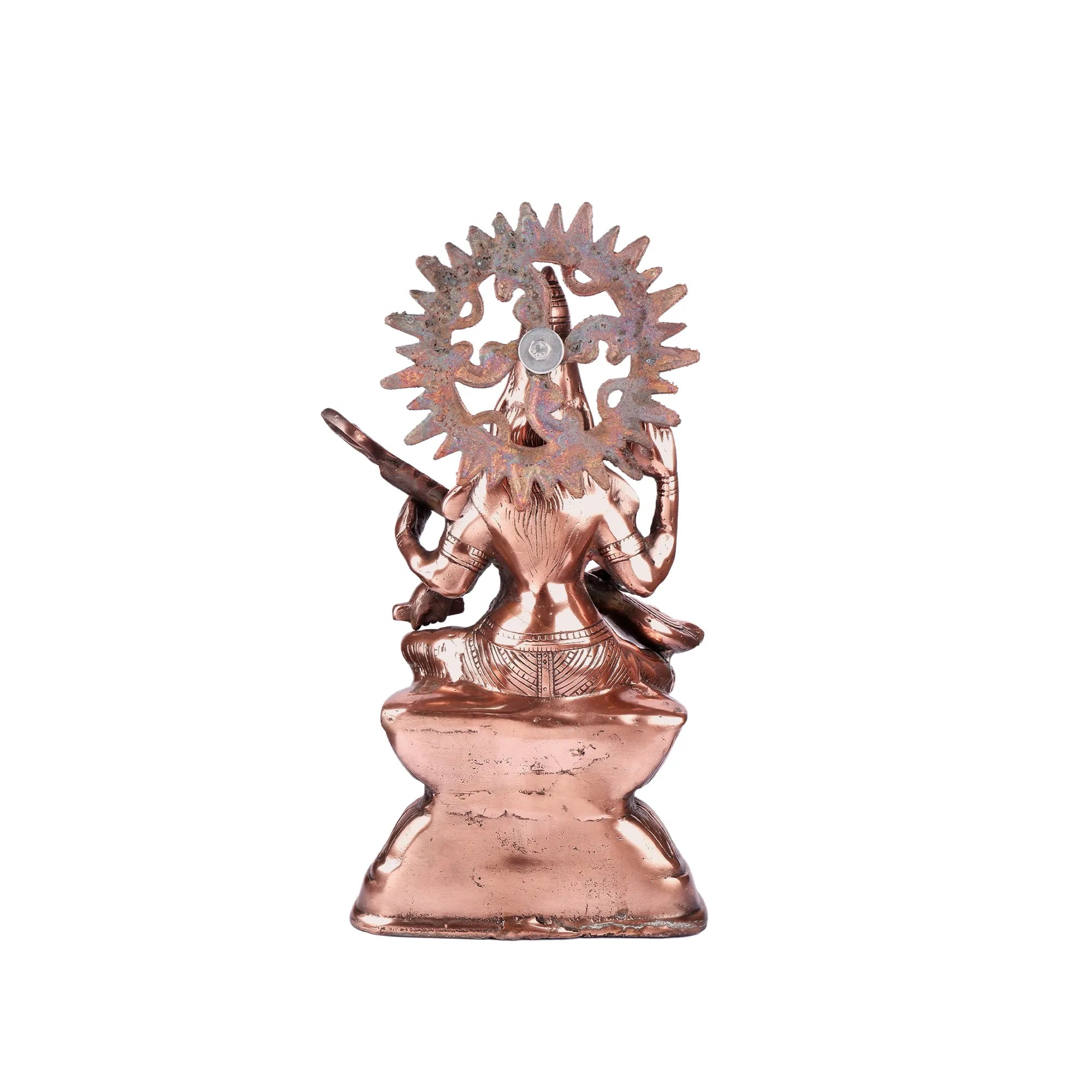 Gun Metal Saraswati Idol (16.5 Inch)