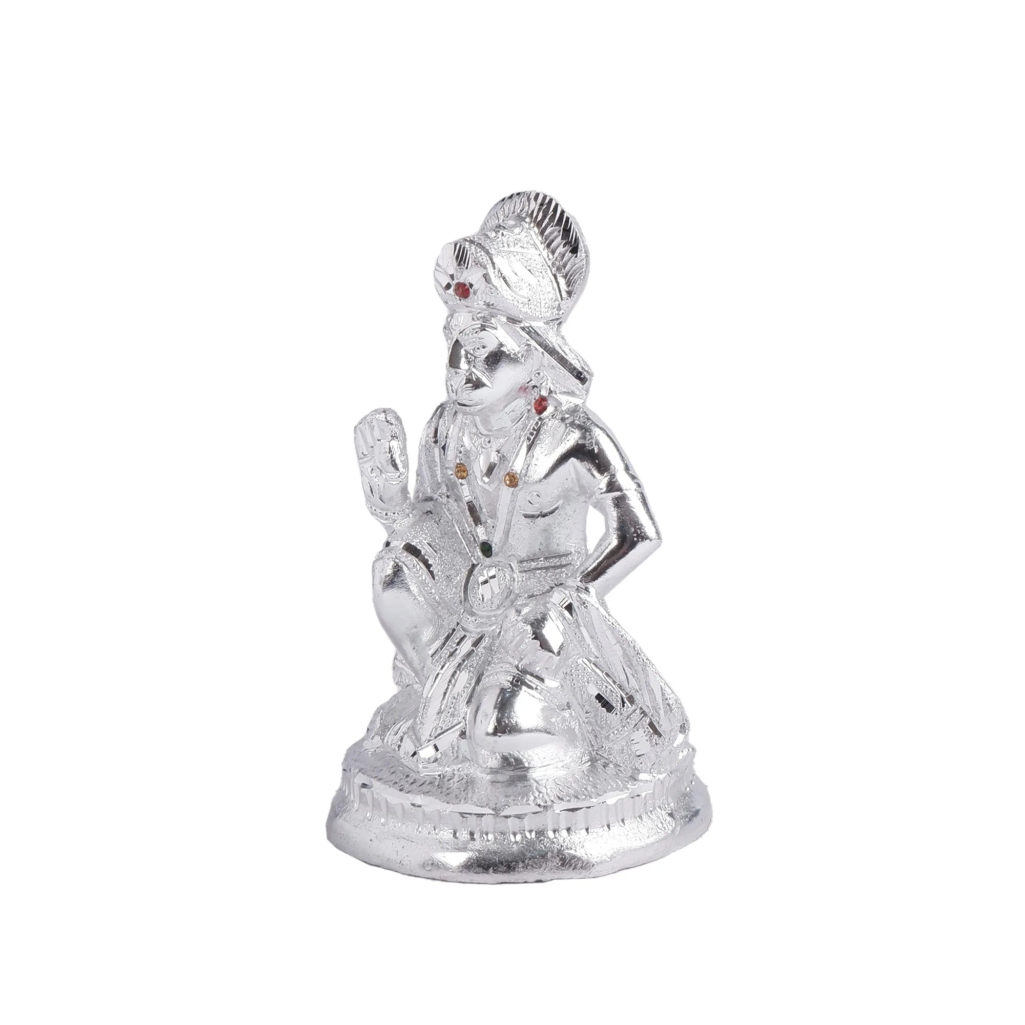 White Metal Hanuman Idol (6.2 Inch)