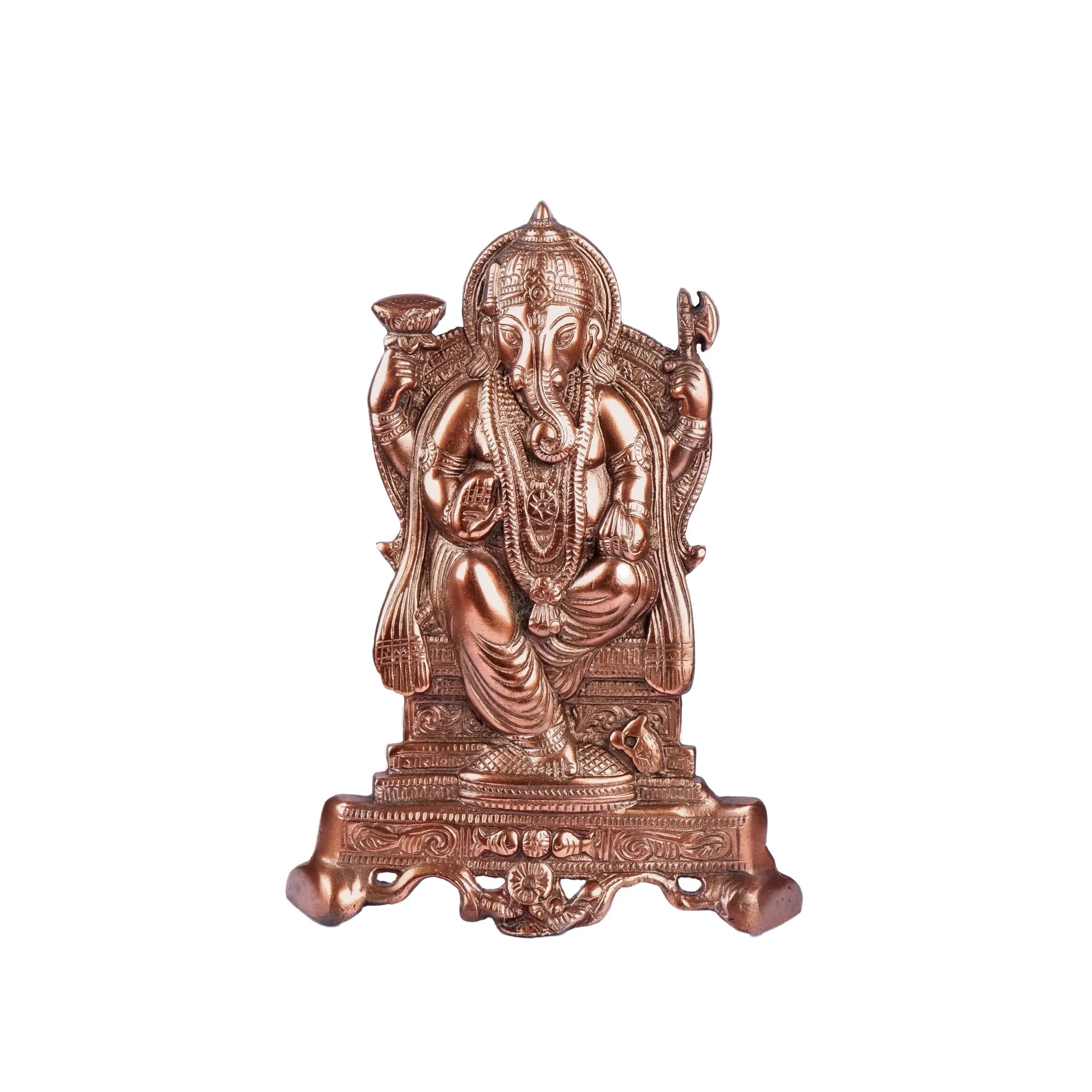 Gun Metal Copper Colour Ganesh Idol (10.6 Inch)