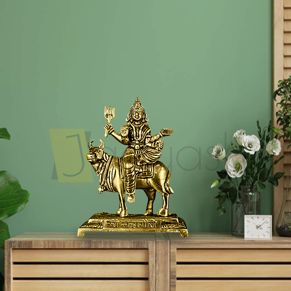 Brass Maa Mahagauri Idol (6.2 Inch)