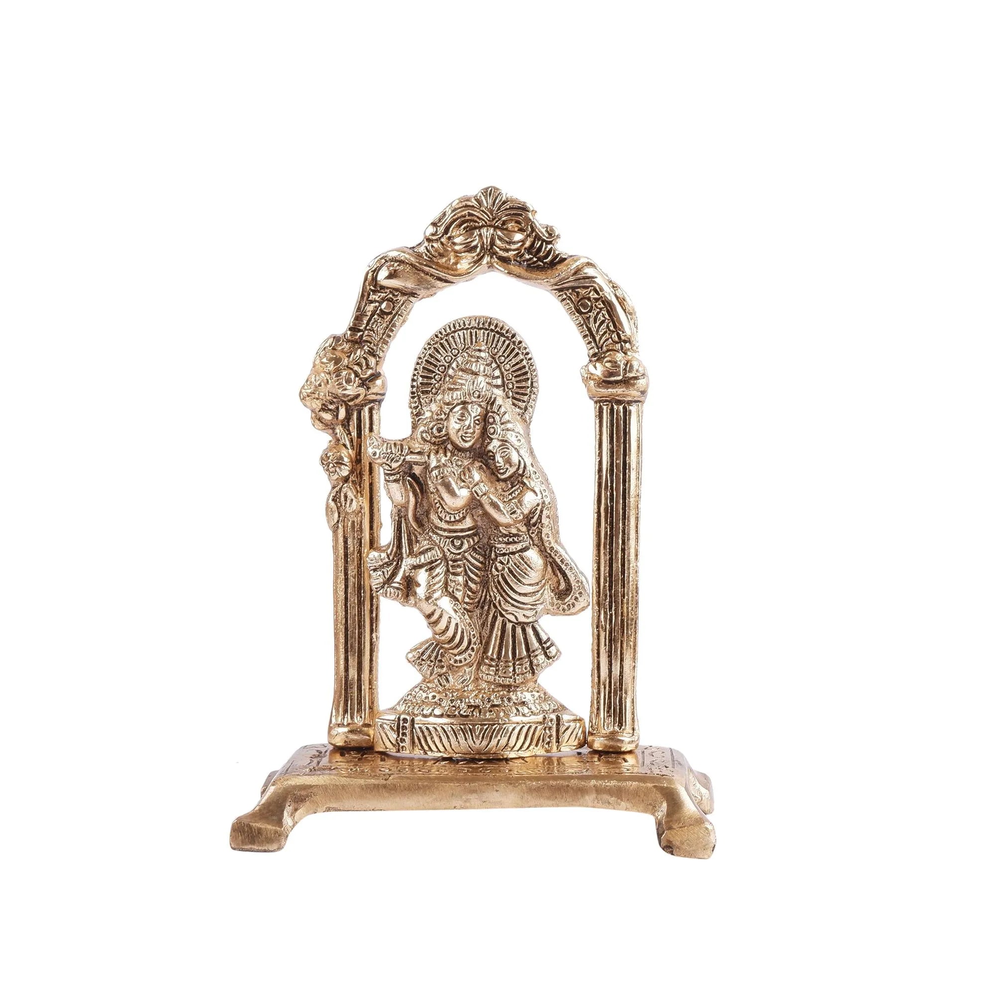 Golden Colour Radha Krishna (7.0 Inch)