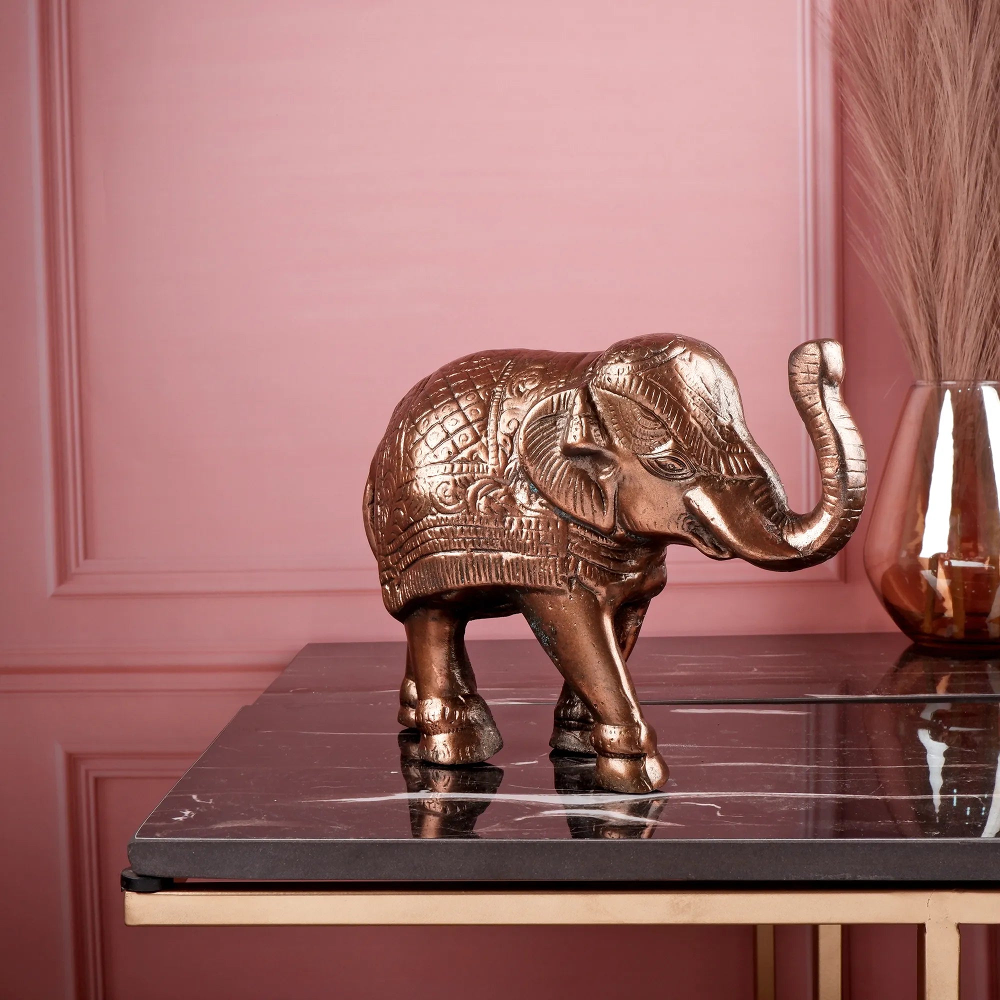 Gun Metal Elephant(Haathi) Copper Colour (6.6 Inch)