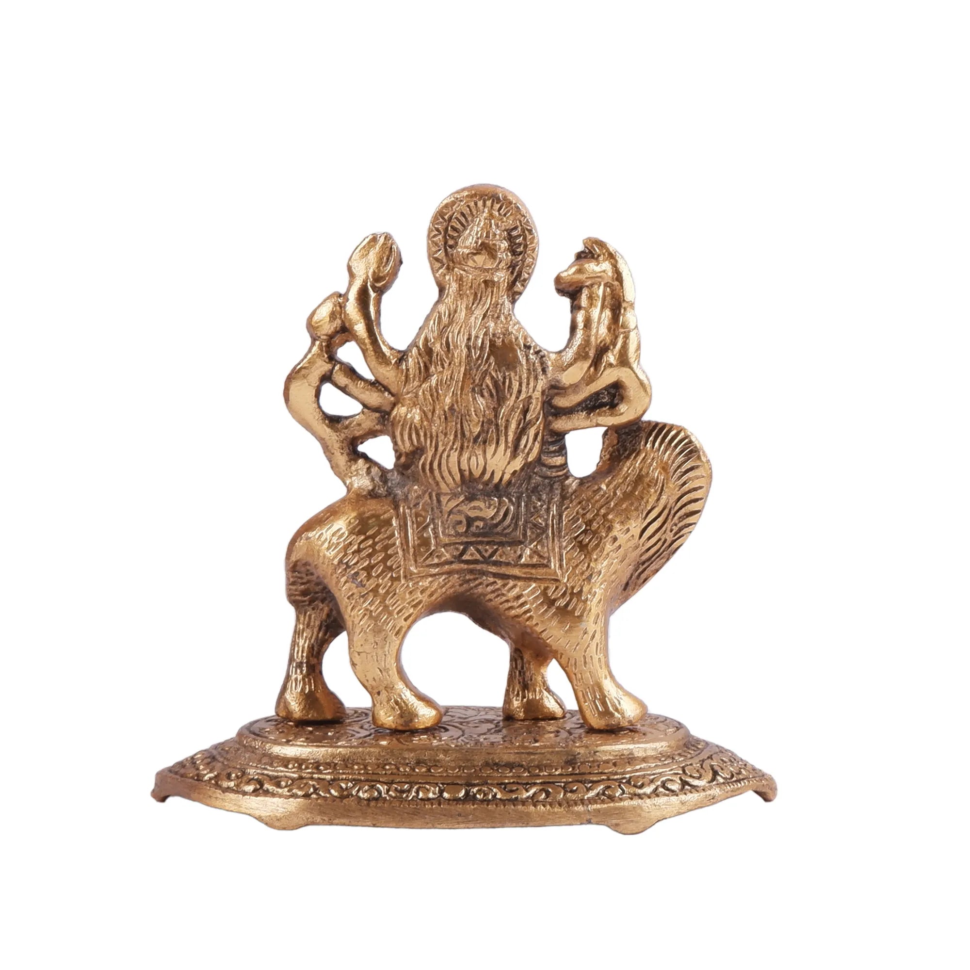 Durga Ji Idol Golden Colour (5.5 Inch)