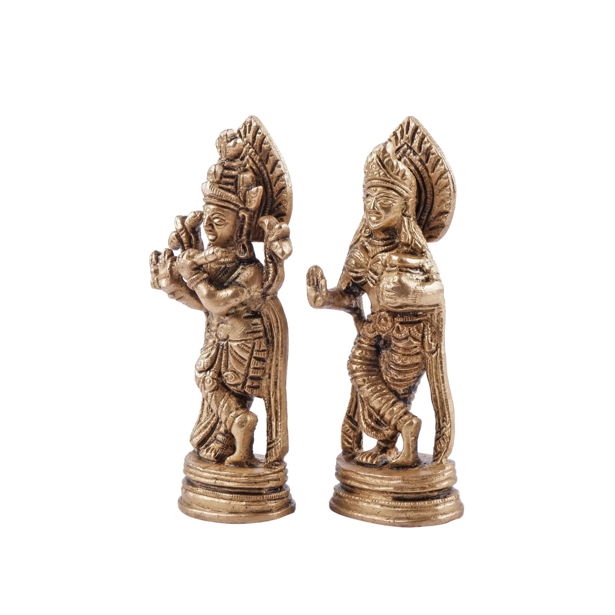 Brass Radha Krishna Idol (3.9 Inch)