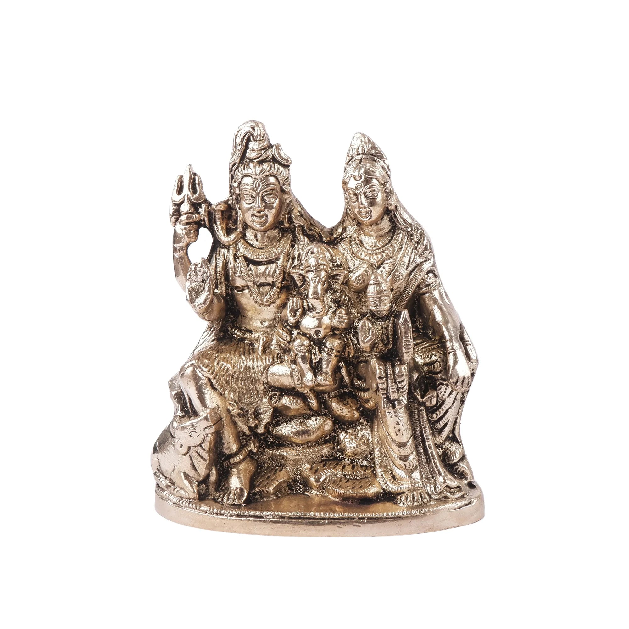 Brass Shiv Pariwar Idol (5.9 Inch)