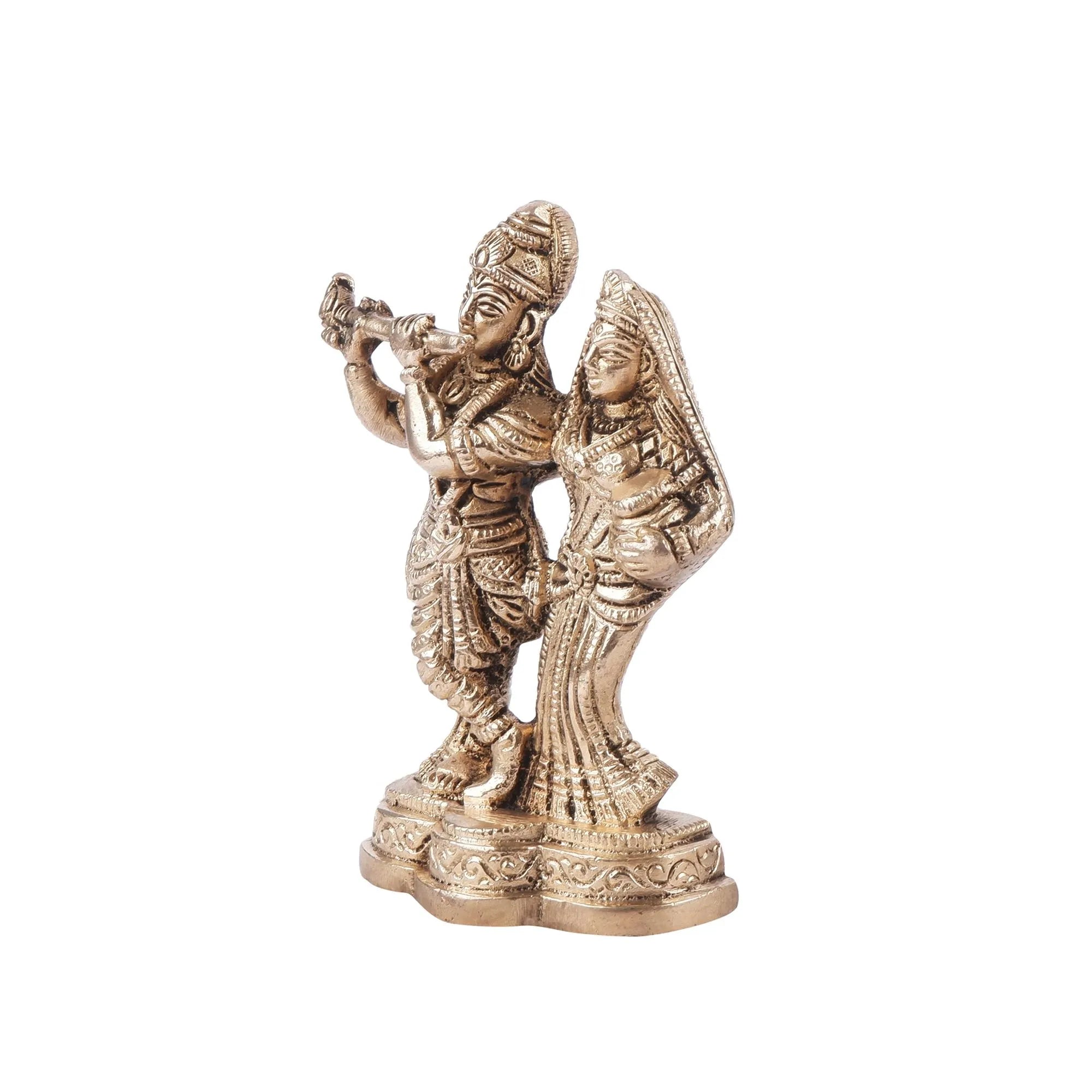 Brass Radha Krishna Idol(4.3 Inch)