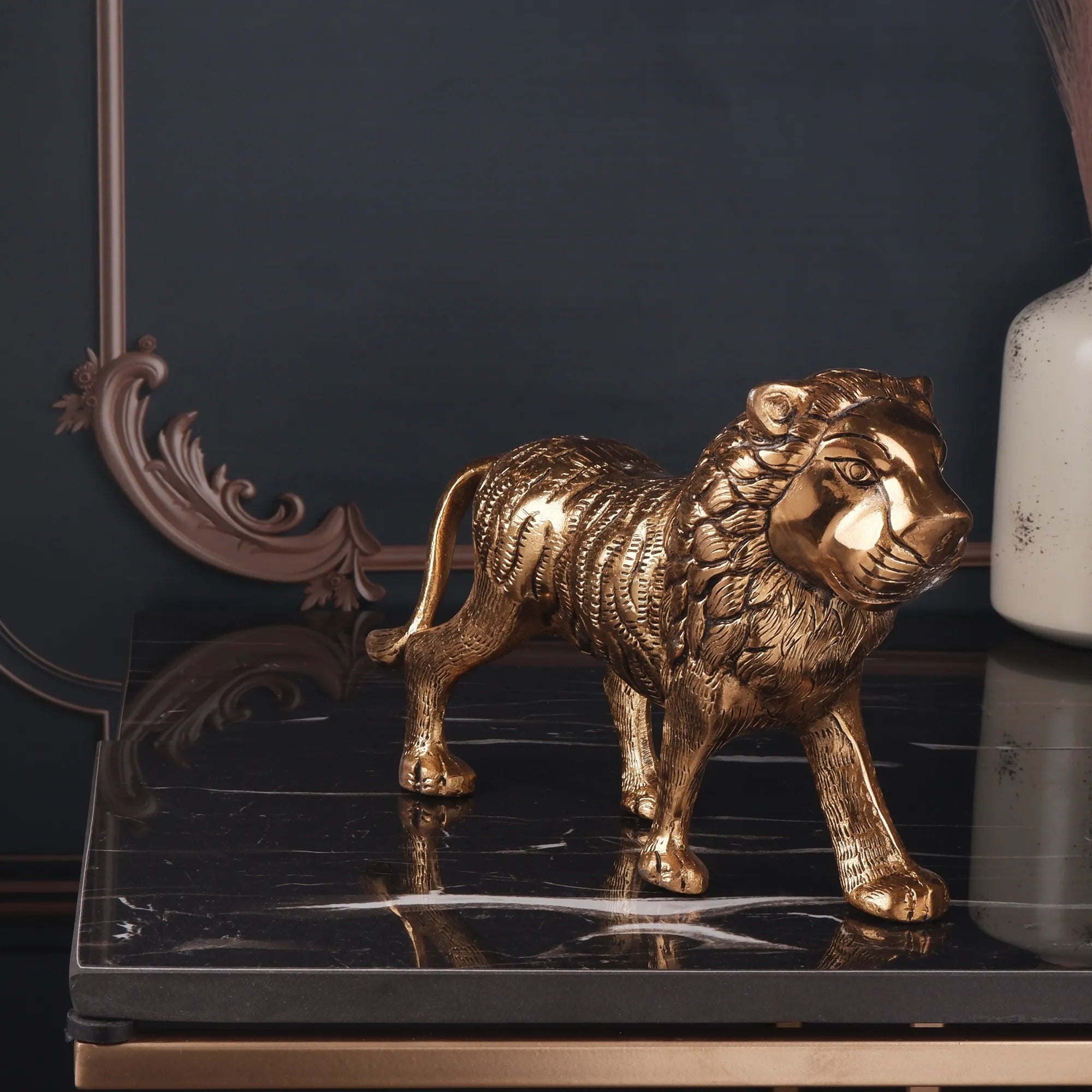 German silver Golden Lion (6.2 Inch)