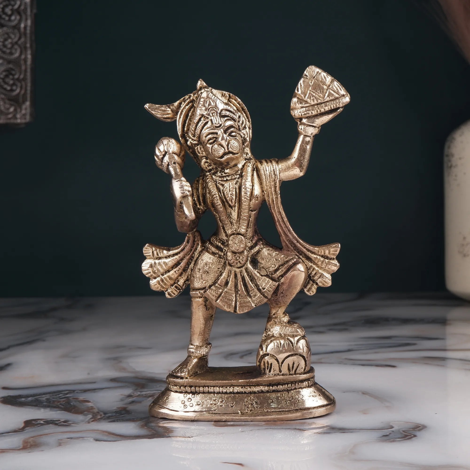 Brass Hanuman Idol (5.5 Inch)