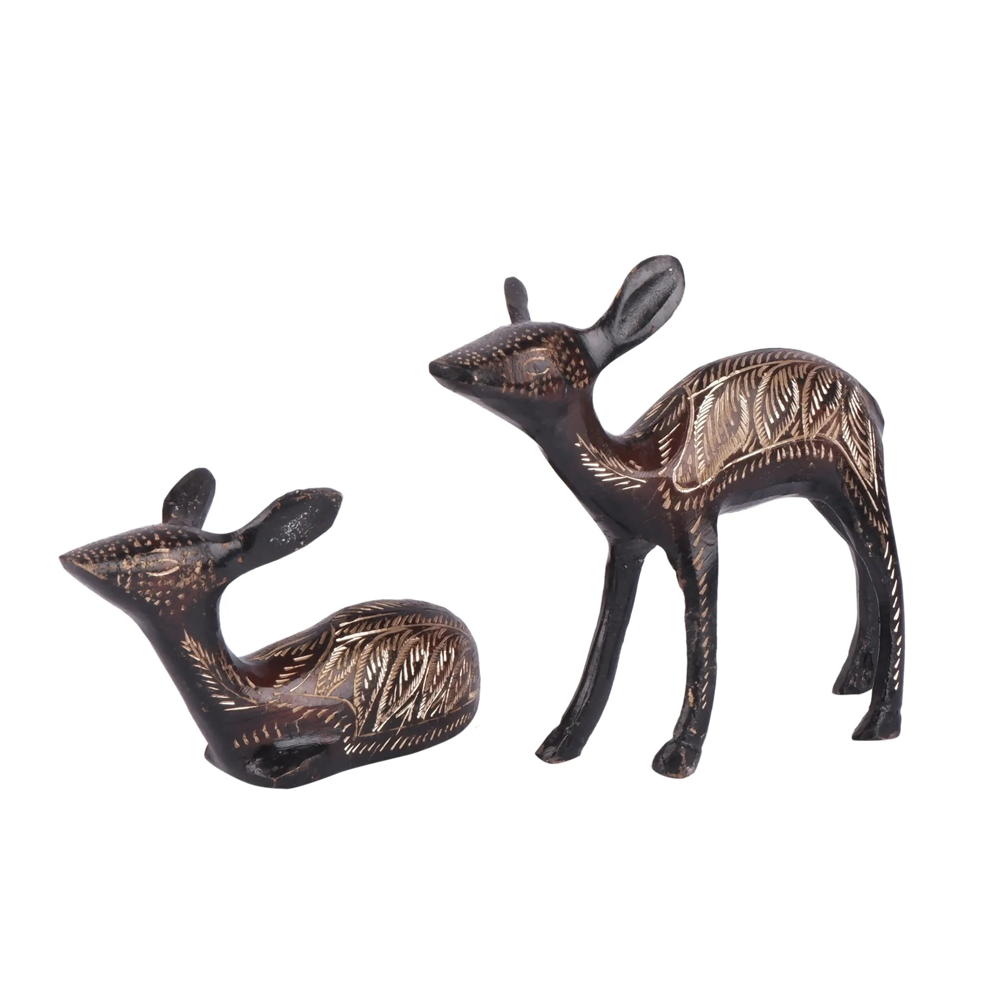 Deer(Hiran) Set Brass (4.7 Inch)