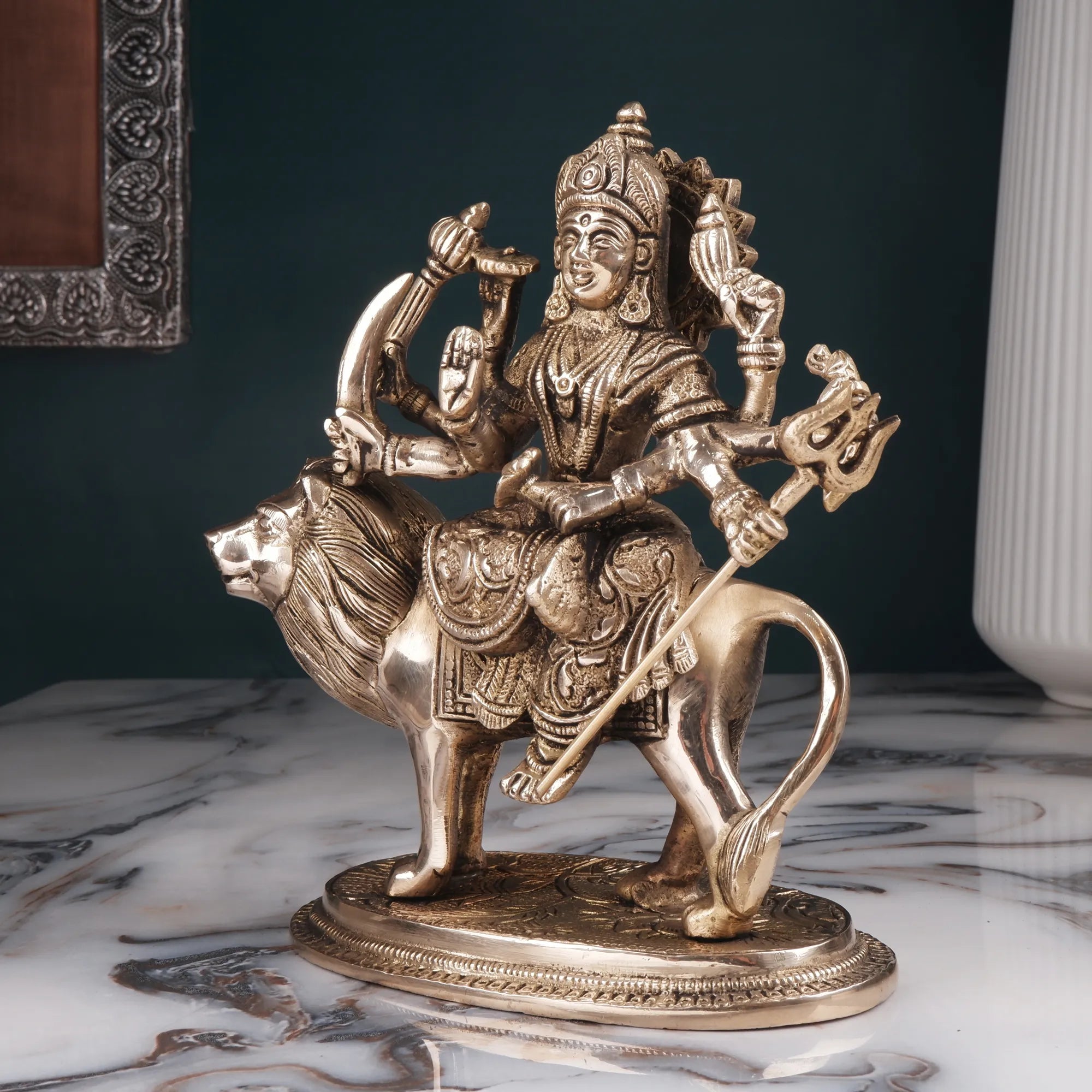 Brass Durga Idol (7.8 Inch)