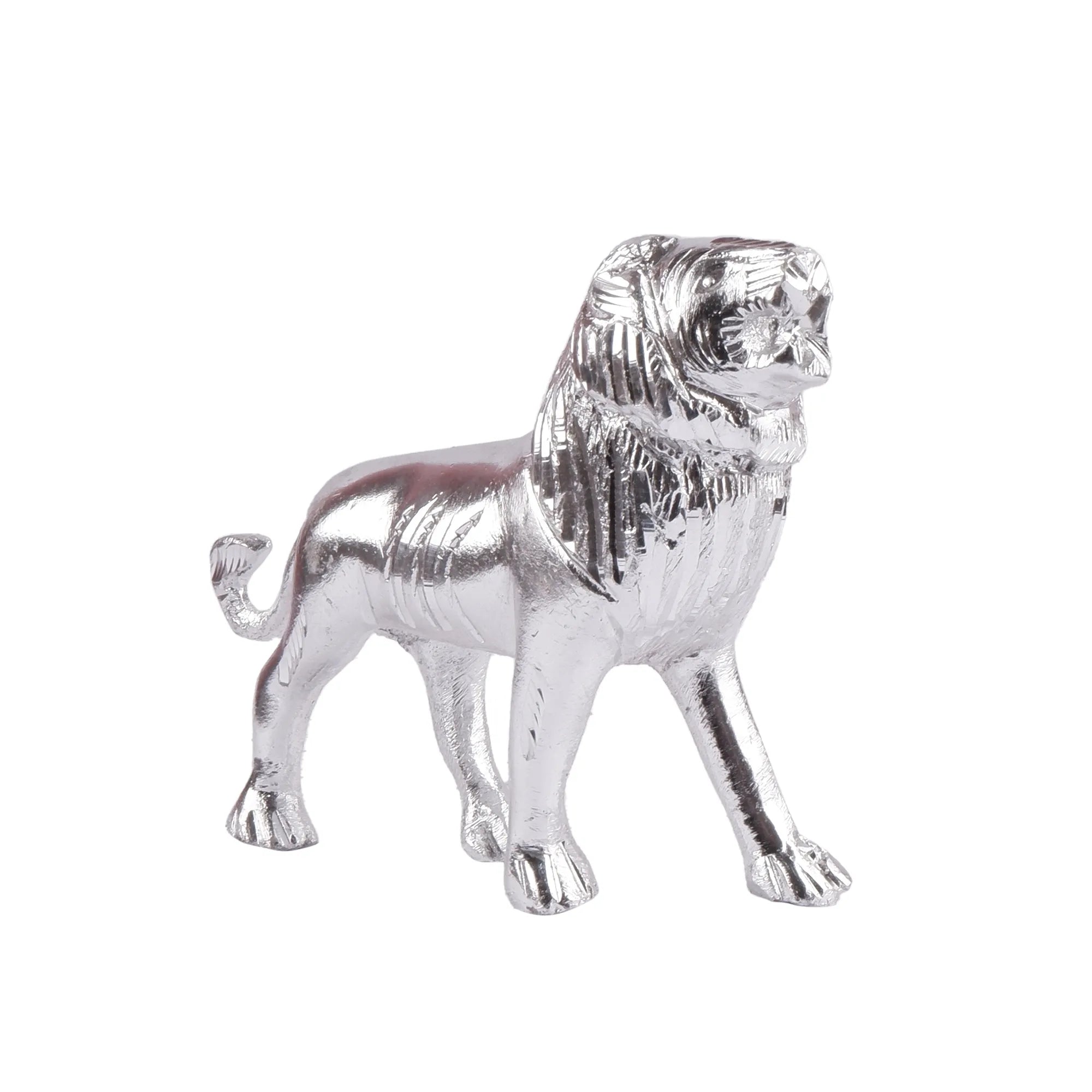 White Metal Lion Set (4.7 Inch)