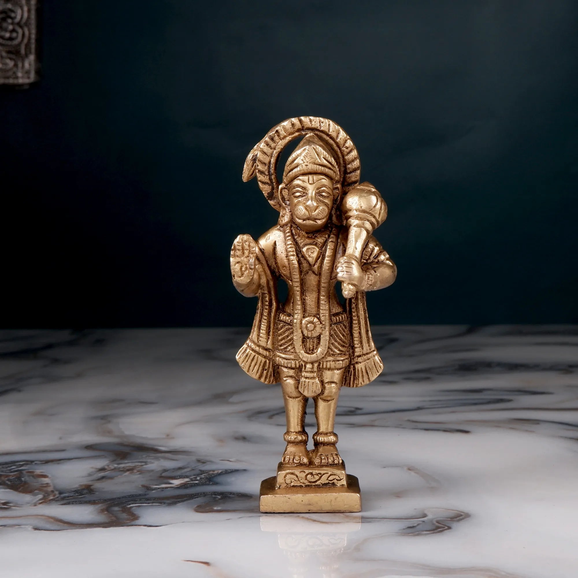 Brass Hanuman Idol(4.7 Inch)