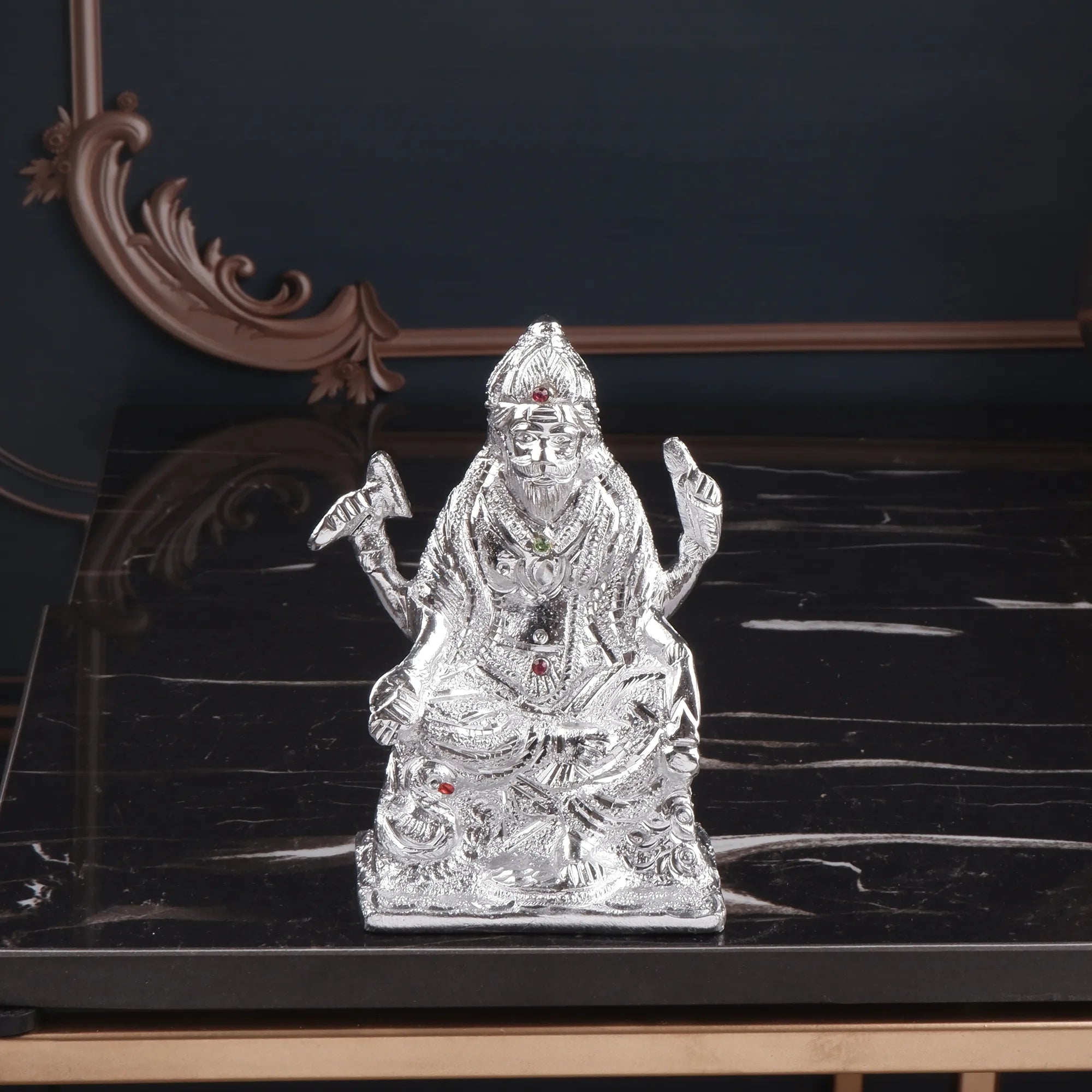 White Metal Vishwakarma Idol (5.5 Inch)